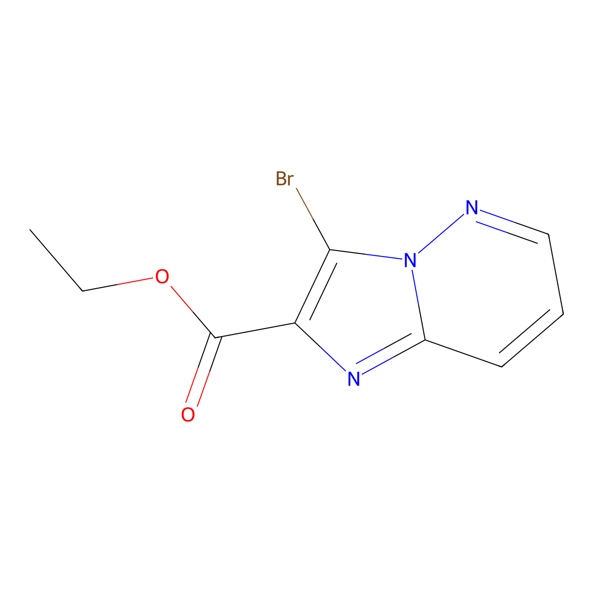 Ethyl 3-bromoimidazo[1,2-b]pyridazine-2-carboxylate molecular structure, CAS 1824279-08-4