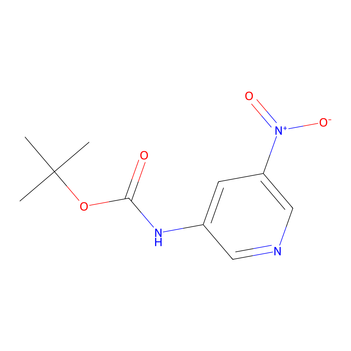 tert-Butyl (5-nitropyridin-3-yl)carbamate molecular structure, CAS 1824279-53-9