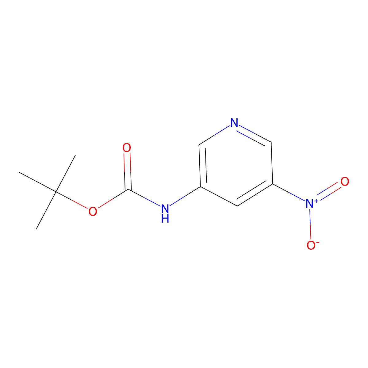 tert-Butyl (5-nitropyridin-3-yl)carbamate molecular structure, CAS 1824279-53-9
