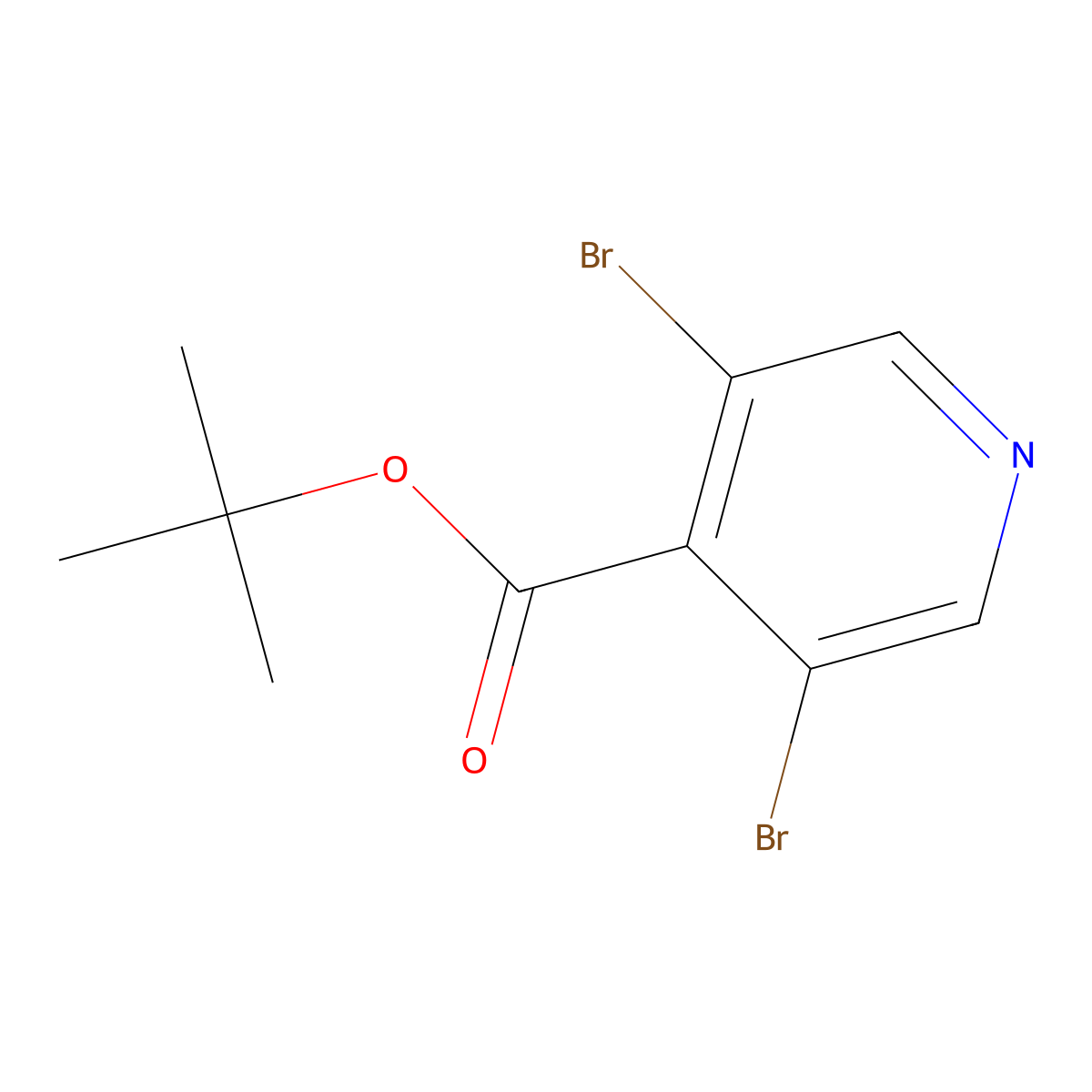 Tert-butyl 3,5-dibromoisonicotinate molecular structure, CAS 1824279-90-4
