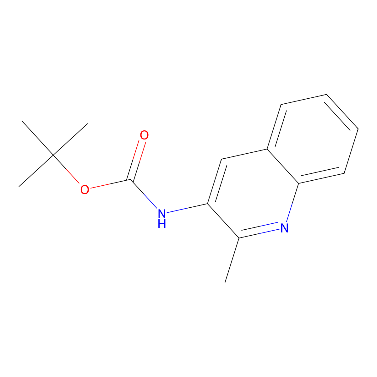 tert-Butyl (2-methylquinolin-3-yl)carbamate molecular structure, CAS 1824282-29-2