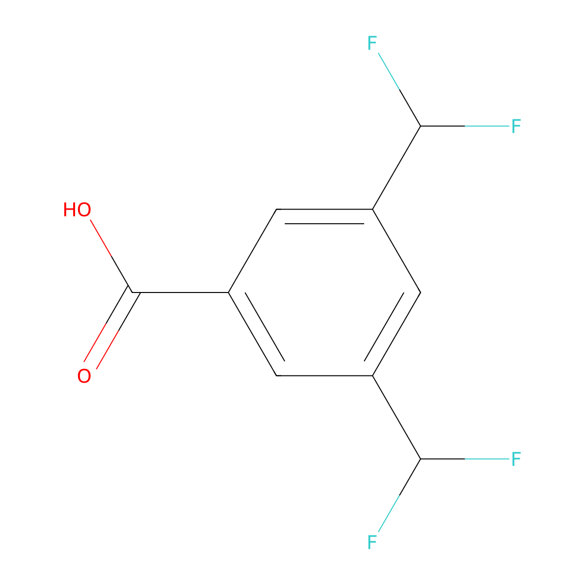 3,5-Bis(difluoromethyl)benzoic acid molecular structure, CAS 1824283-31-9