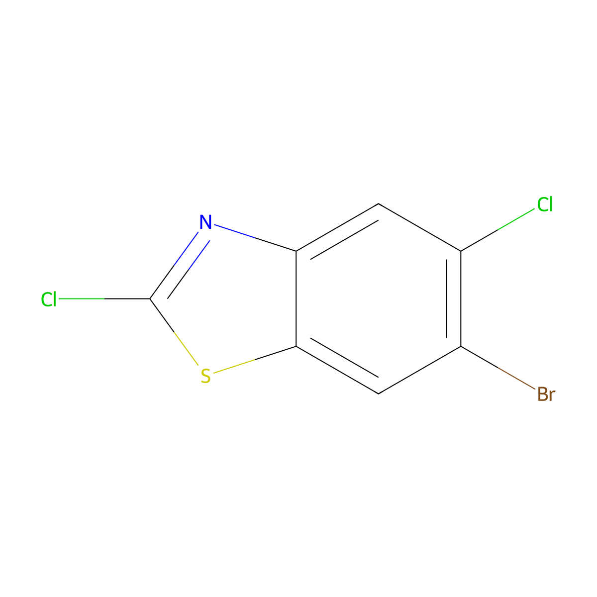 6-Bromo-2,5-dichloro-1,3-benzothiazole molecular structure, CAS 1824283-68-2