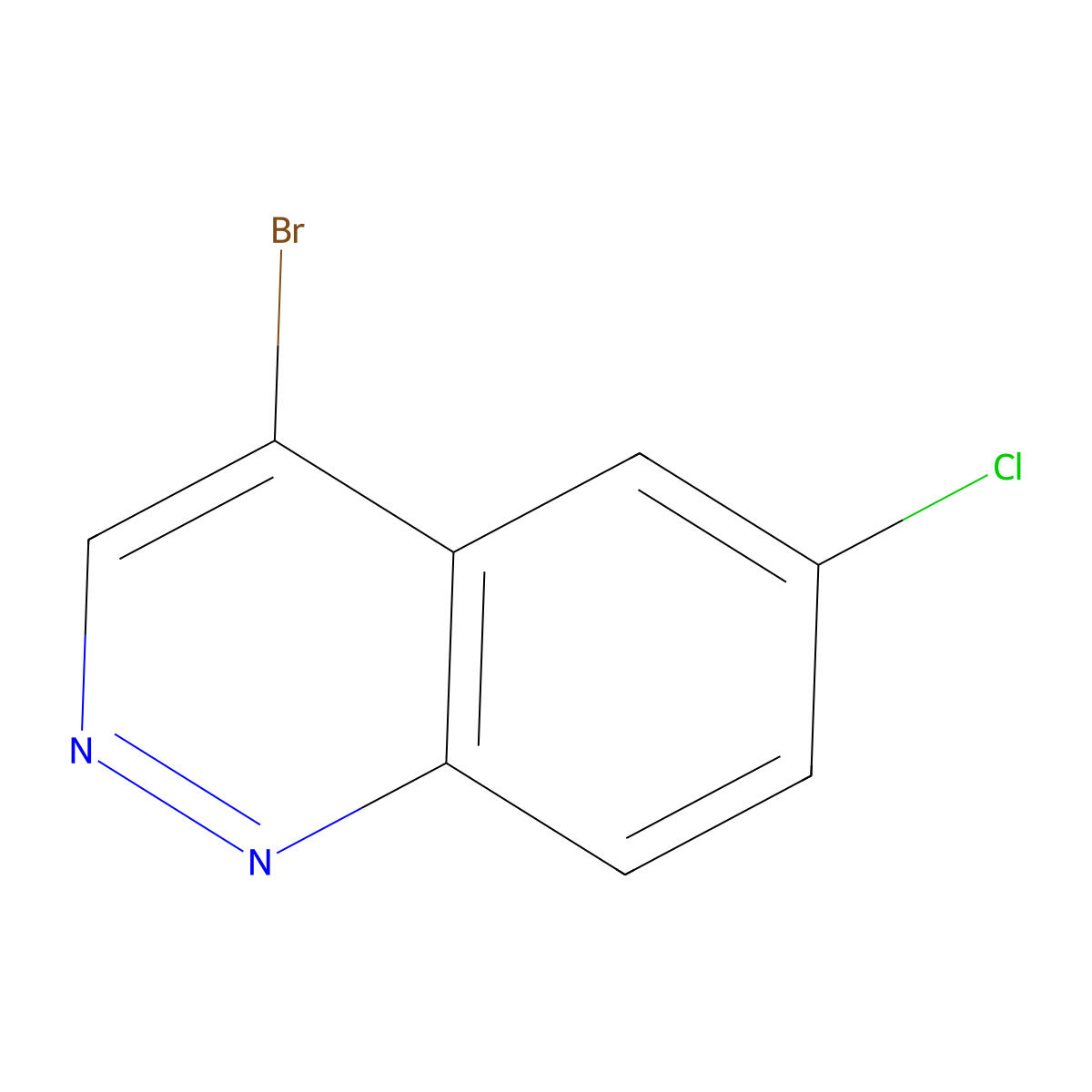 4-Bromo-6-chlorocinnoline molecular structure, CAS 1824283-74-0