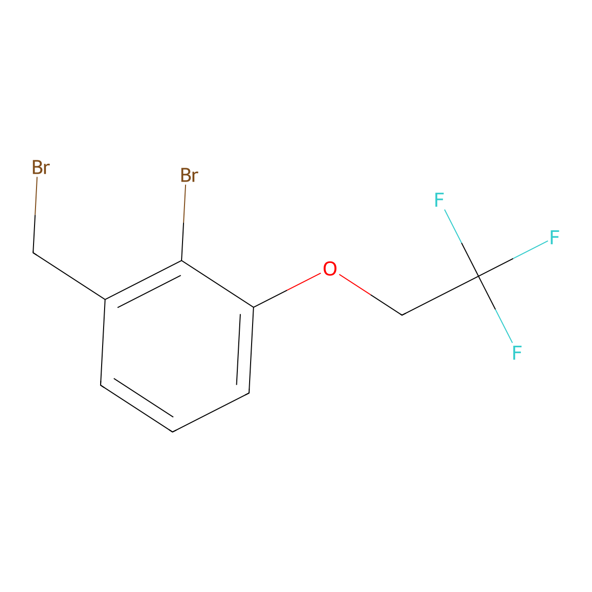 2-Bromo-1-(bromomethyl)-3-(2,2,2-trifluoroethoxy)benzene molecular structure, CAS 1824284-85-6