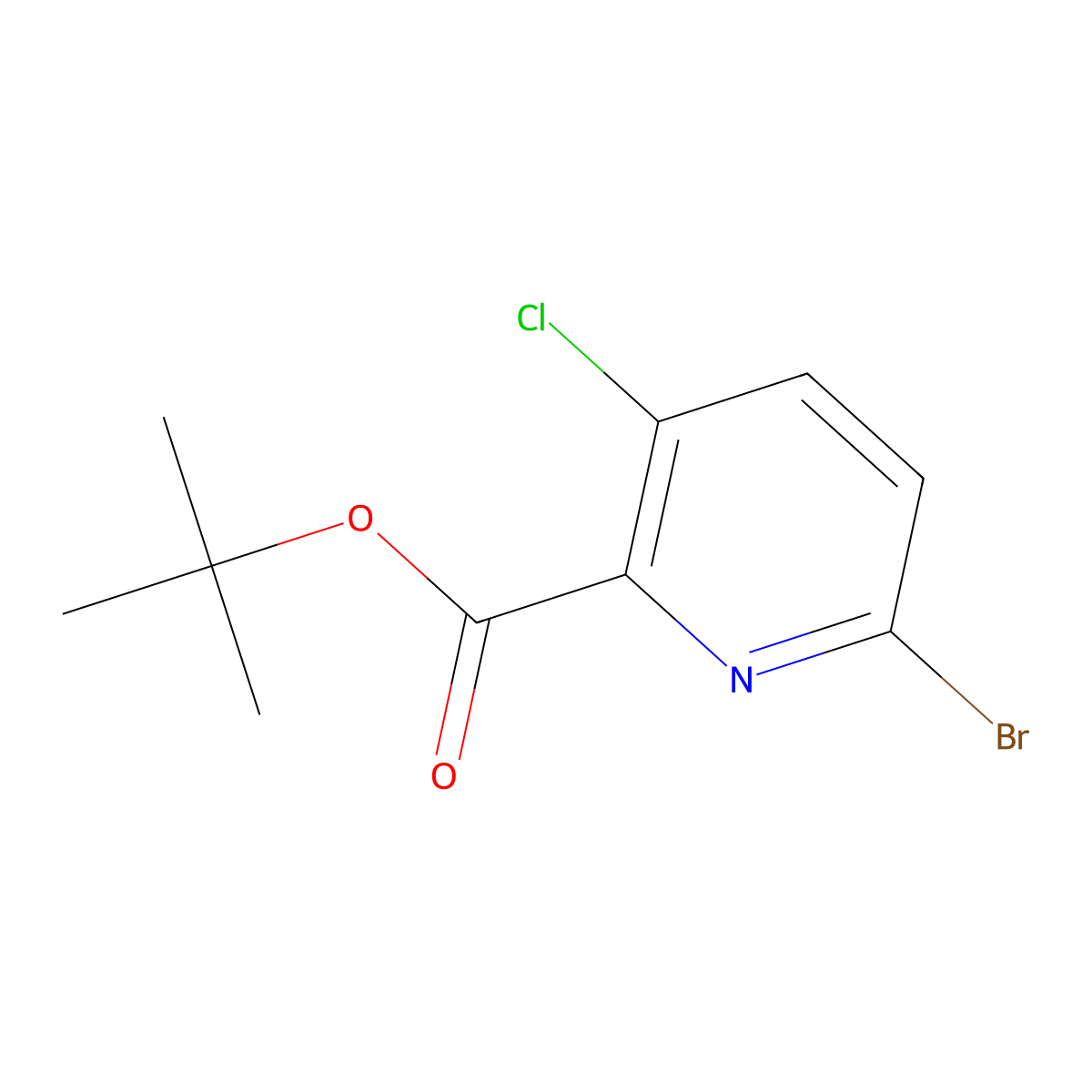 tert-Butyl 6-bromo-3-chloropicolinate molecular structure, CAS 1824285-91-7