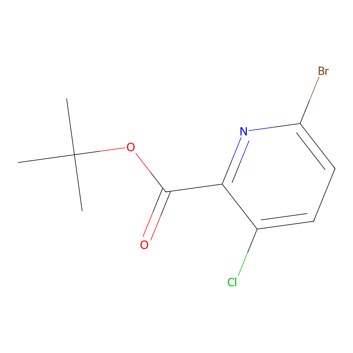 tert-Butyl 6-bromo-3-chloropicolinate molecular structure, CAS 1824285-91-7