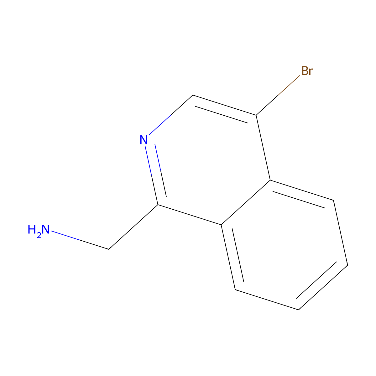 (4-Bromoisoquinolin-1-yl)methanamine molecular structure, CAS 1824287-96-8