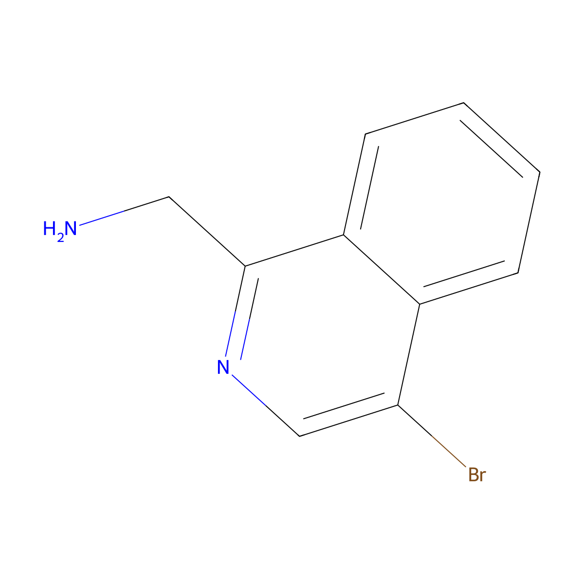 (4-Bromoisoquinolin-1-yl)methanamine molecular structure, CAS 1824287-96-8