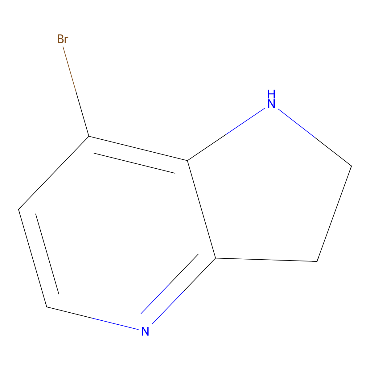 7-Bromo-2,3-dihydro-1H-pyrrolo[3,2-b]pyridine molecular structure, CAS 1824288-41-6
