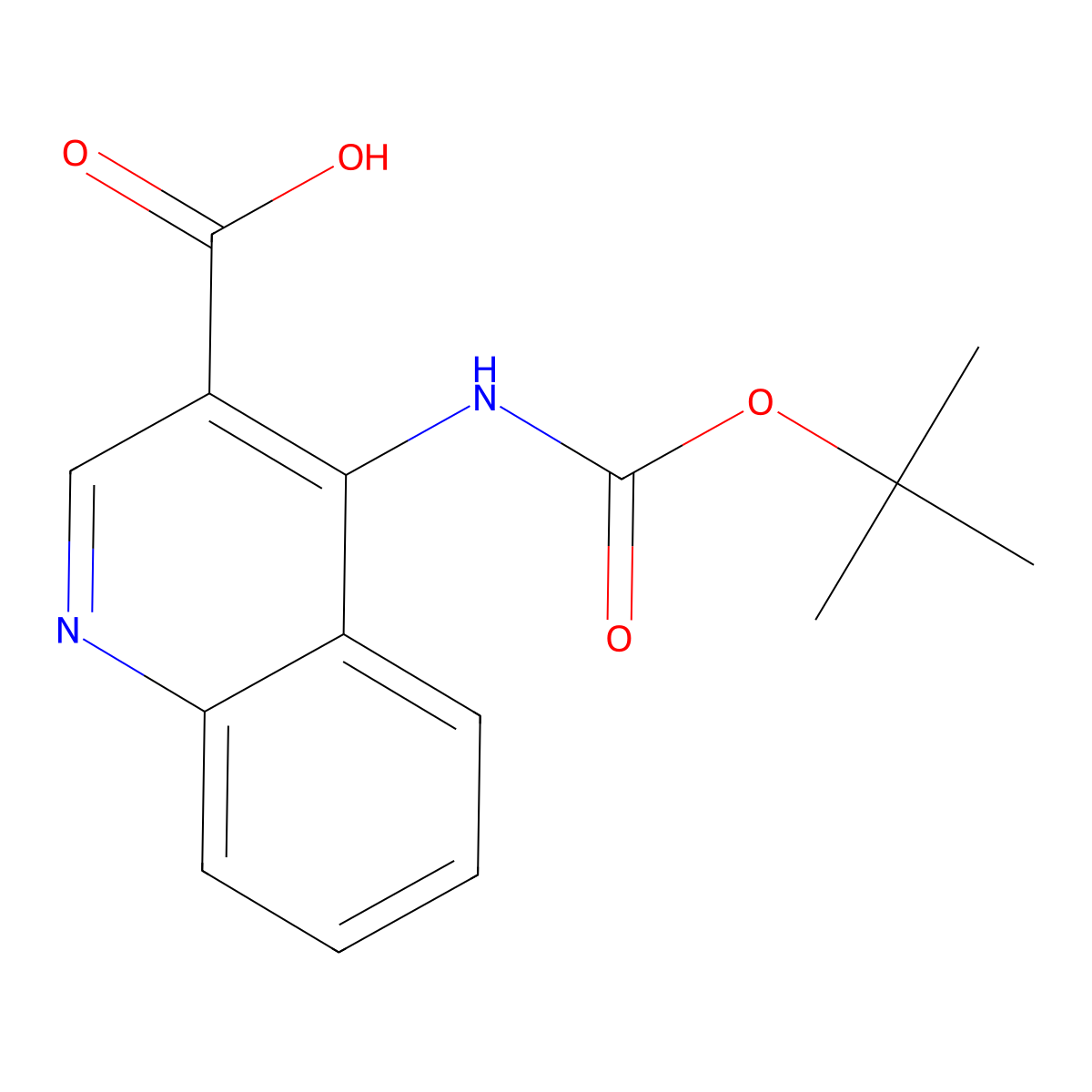 4-{[(Tert-butoxy)carbonyl]amino}quinoline-3-carboxylic acid molecular structure, CAS 1824288-81-4