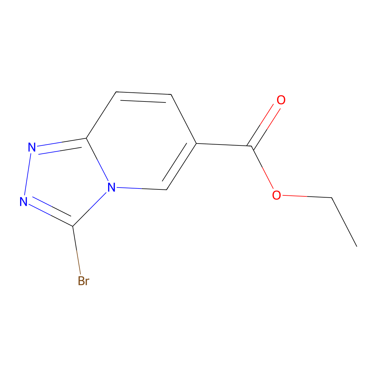 Ethyl 3-bromo-[1,2,4]triazolo[4,3-a]pyridine-6-carboxylate molecular structure, CAS 1824288-96-1