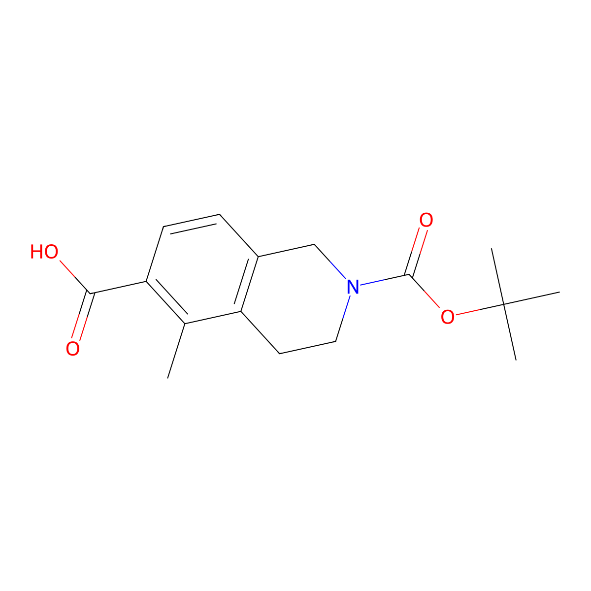 5-Methyl-3,4-dihydro-1H-isoquinoline-2,6-dicarboxylic acid 2-tert-butyl ester molecular structure, CAS 1824291-40-8