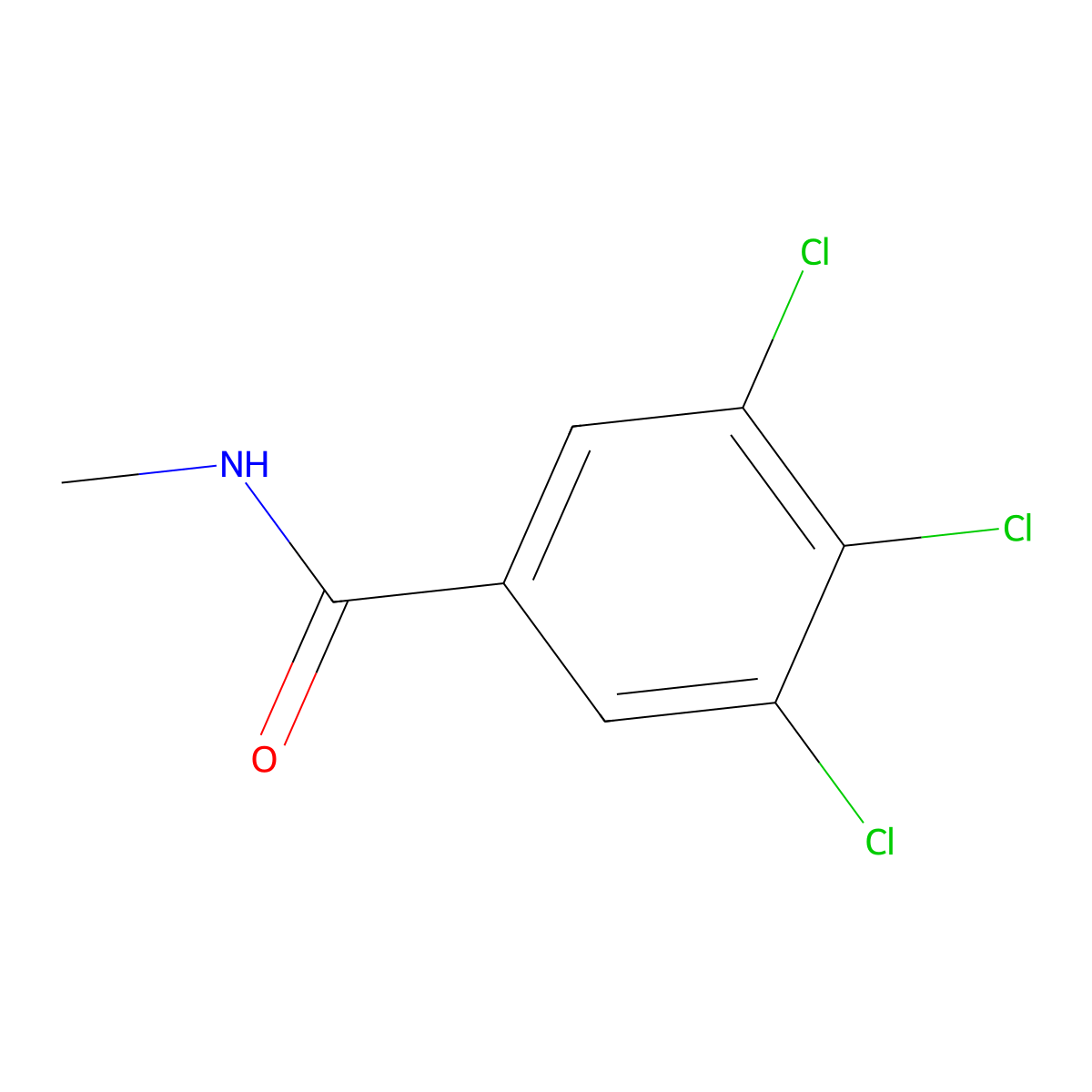 3,4,5-trichloro-N-methylbenzamide molecular structure, CAS 1824291-95-3