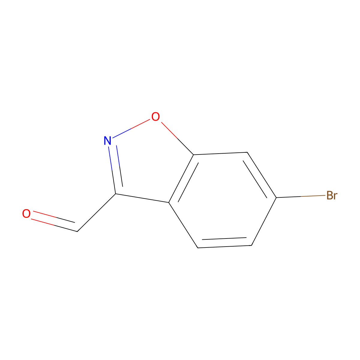 6-Bromo-1,2-benzoxazole-3-carbaldehyde molecular structure, CAS 1824292-23-0