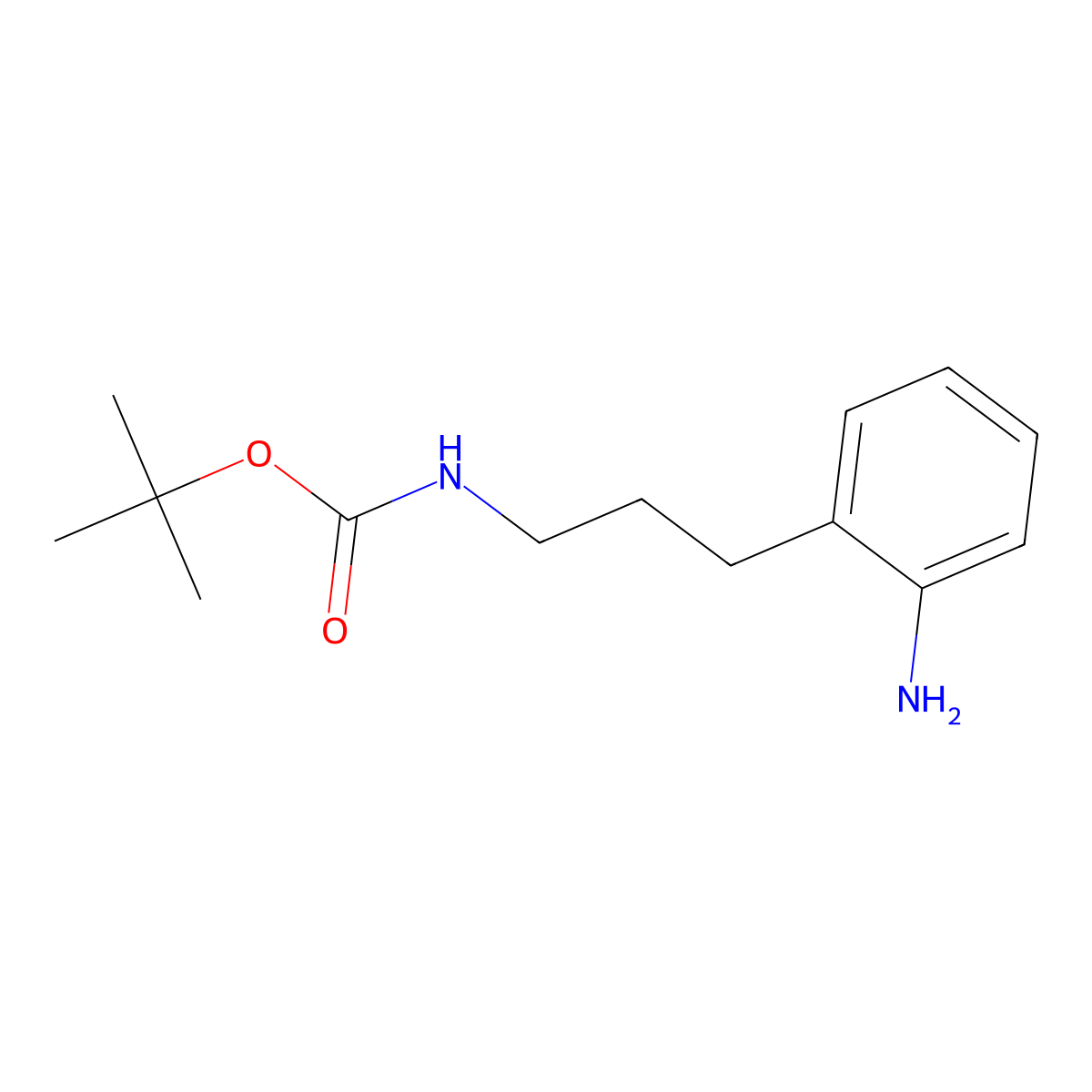 tert-butyl N-[3-(2-aminophenyl)propyl]carbamate molecular structure, CAS 1824292-83-2