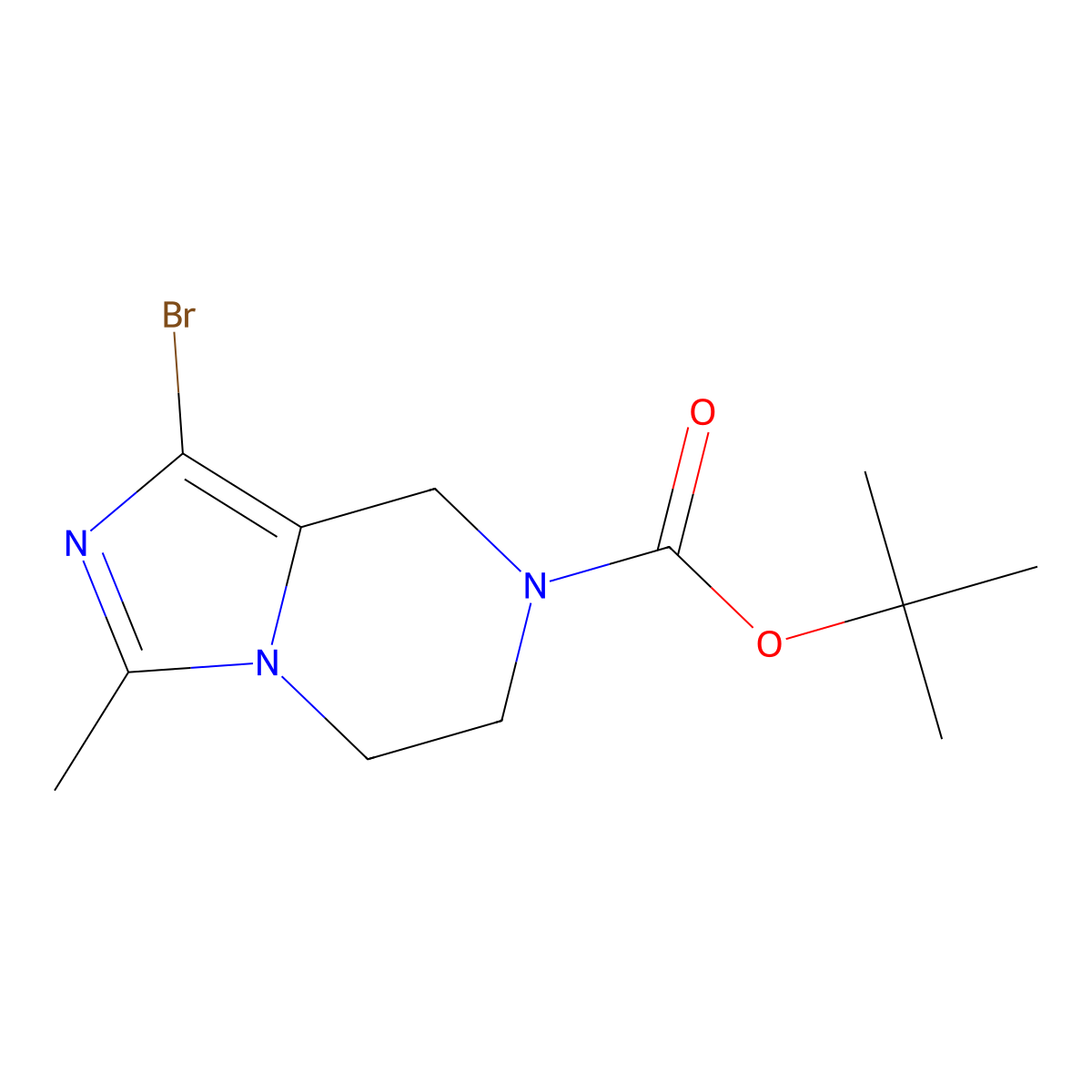 tert-butyl 1-bromo-3-methyl-5H,6H,7H,8H-imidazo[1,5-a]pyrazine-7-carboxylate molecular structure, CAS 1824293-03-9