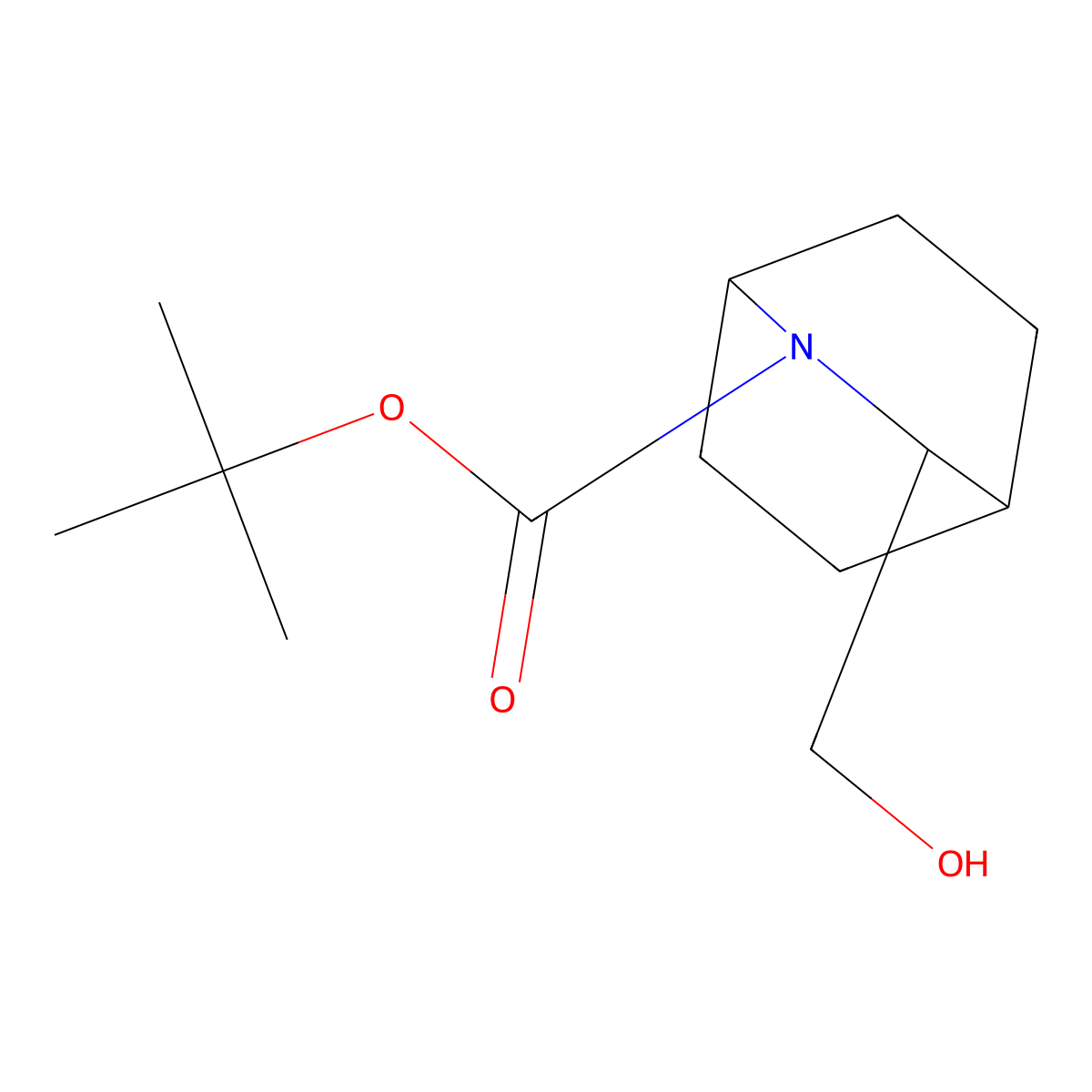 tert-Butyl 3-(hydroxymethyl)-2-azabicyclo[2.2.2]octane-2-carboxylate molecular structure, CAS 1824293-46-0