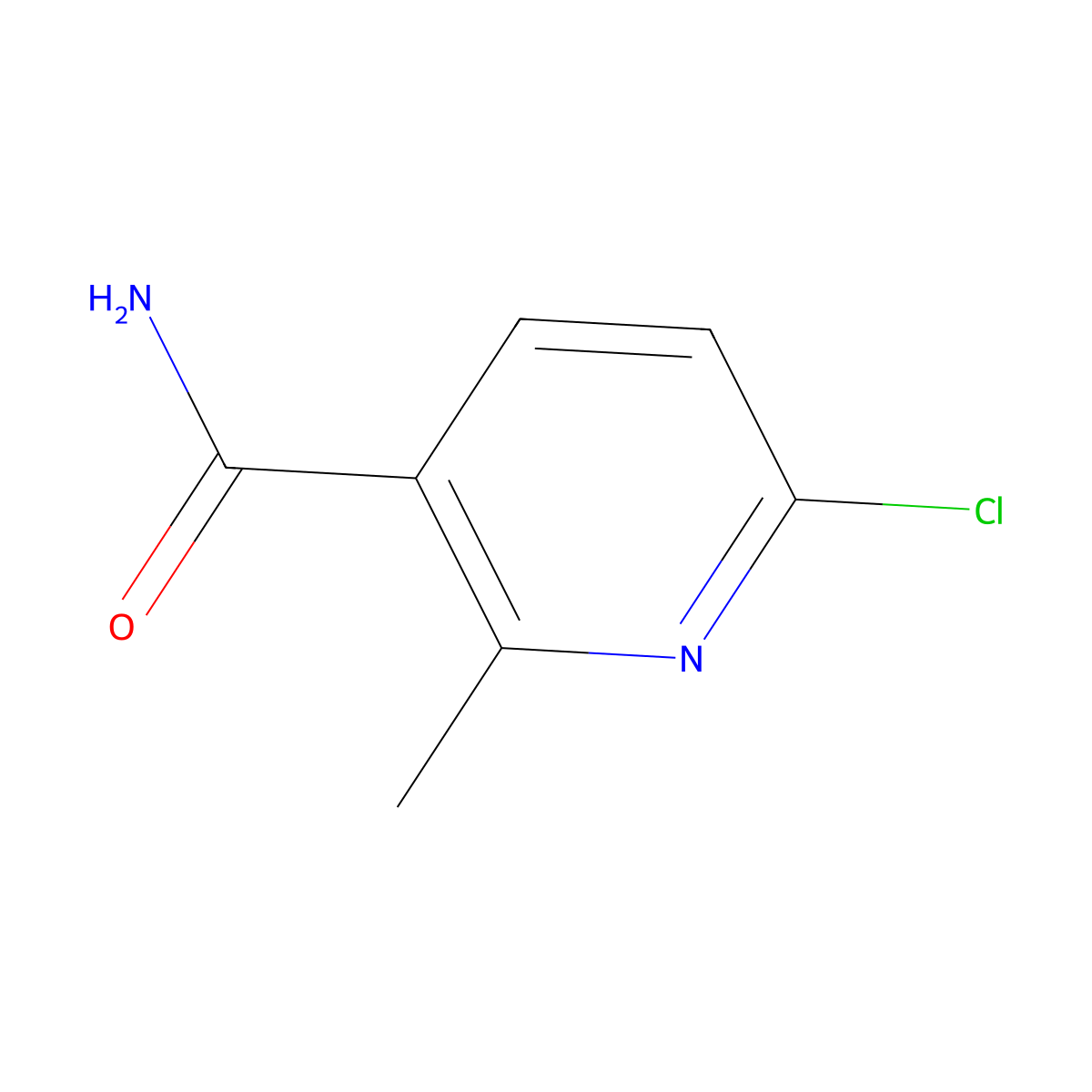 6-Chloro-2-methylnicotinamide molecular structure, CAS 1824294-52-1