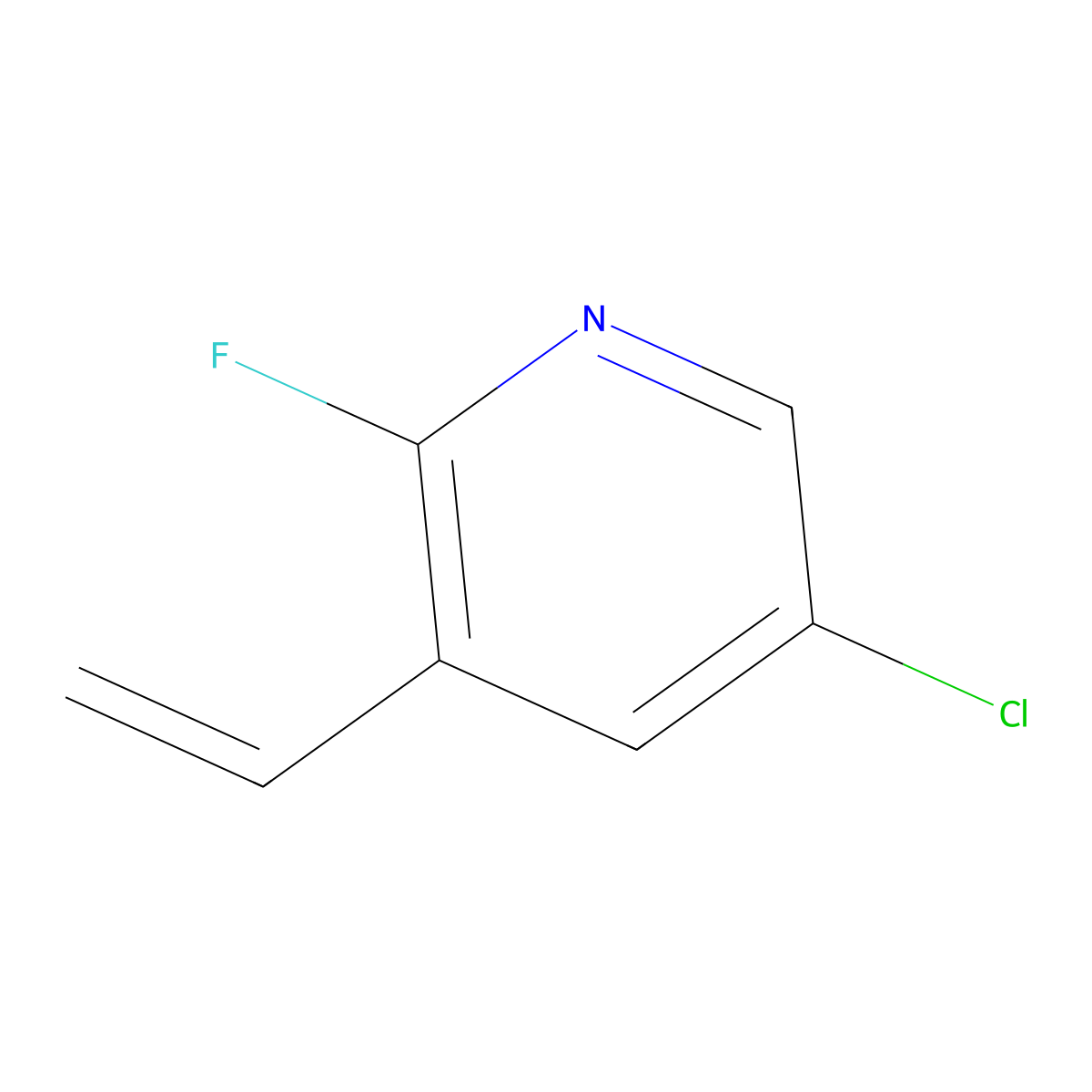 5-Chloro-3-ethenyl-2-fluoropyridine molecular structure, CAS 1824297-16-6