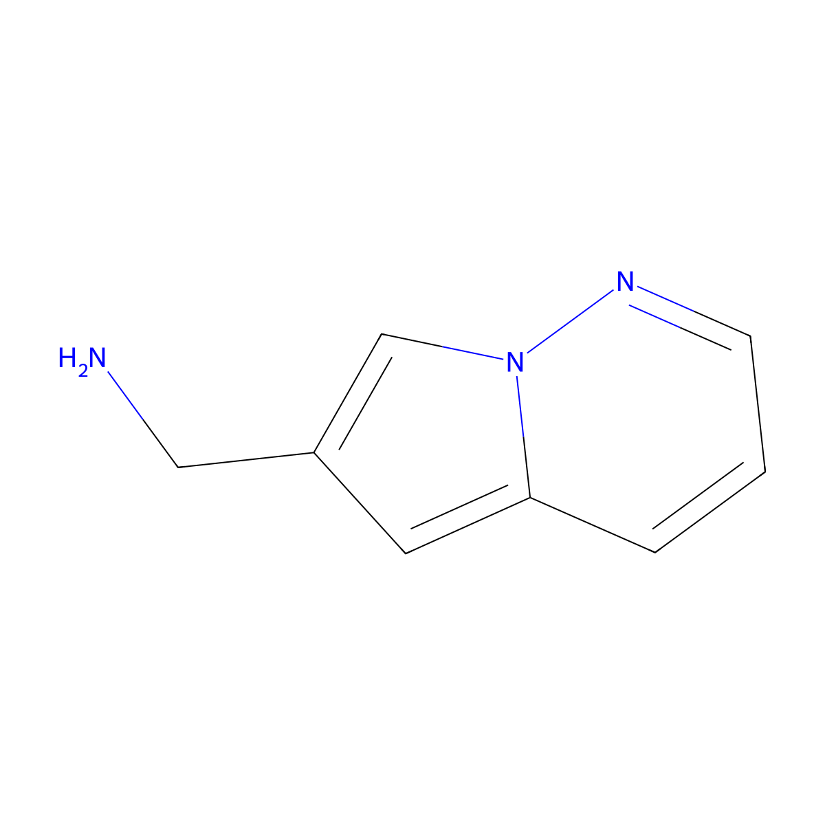 Pyrrolo[1,2-b]pyridazin-6-ylmethanamine molecular structure, CAS 1824298-20-5