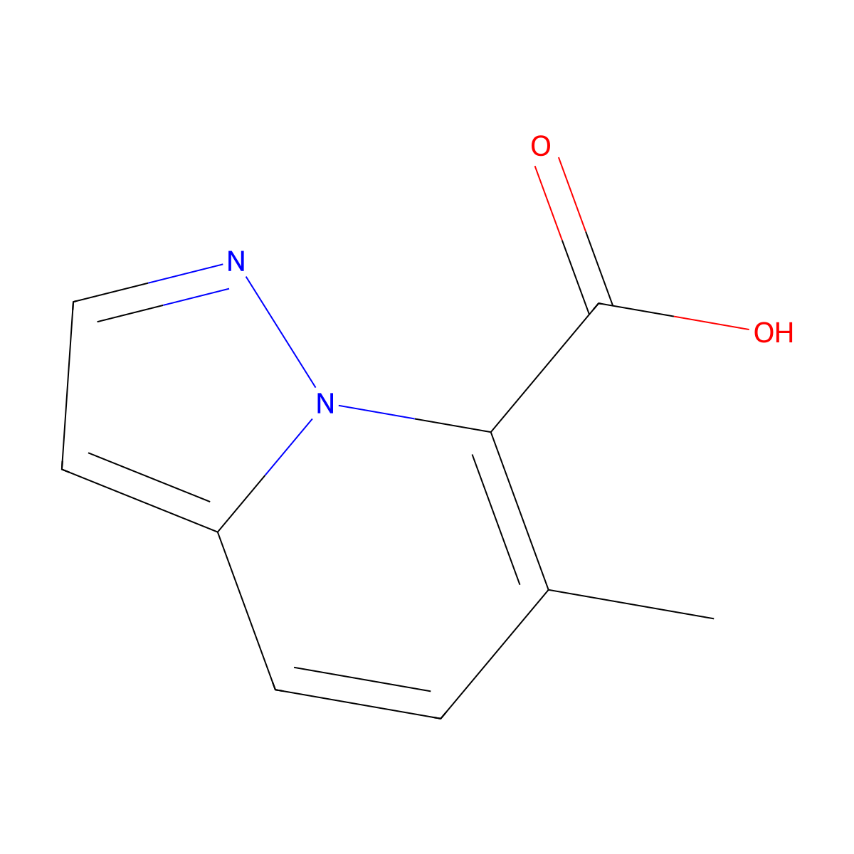6-Methylpyrazolo[1,5-a]pyridine-7-carboxylic acid molecular structure, CAS 1824298-60-3