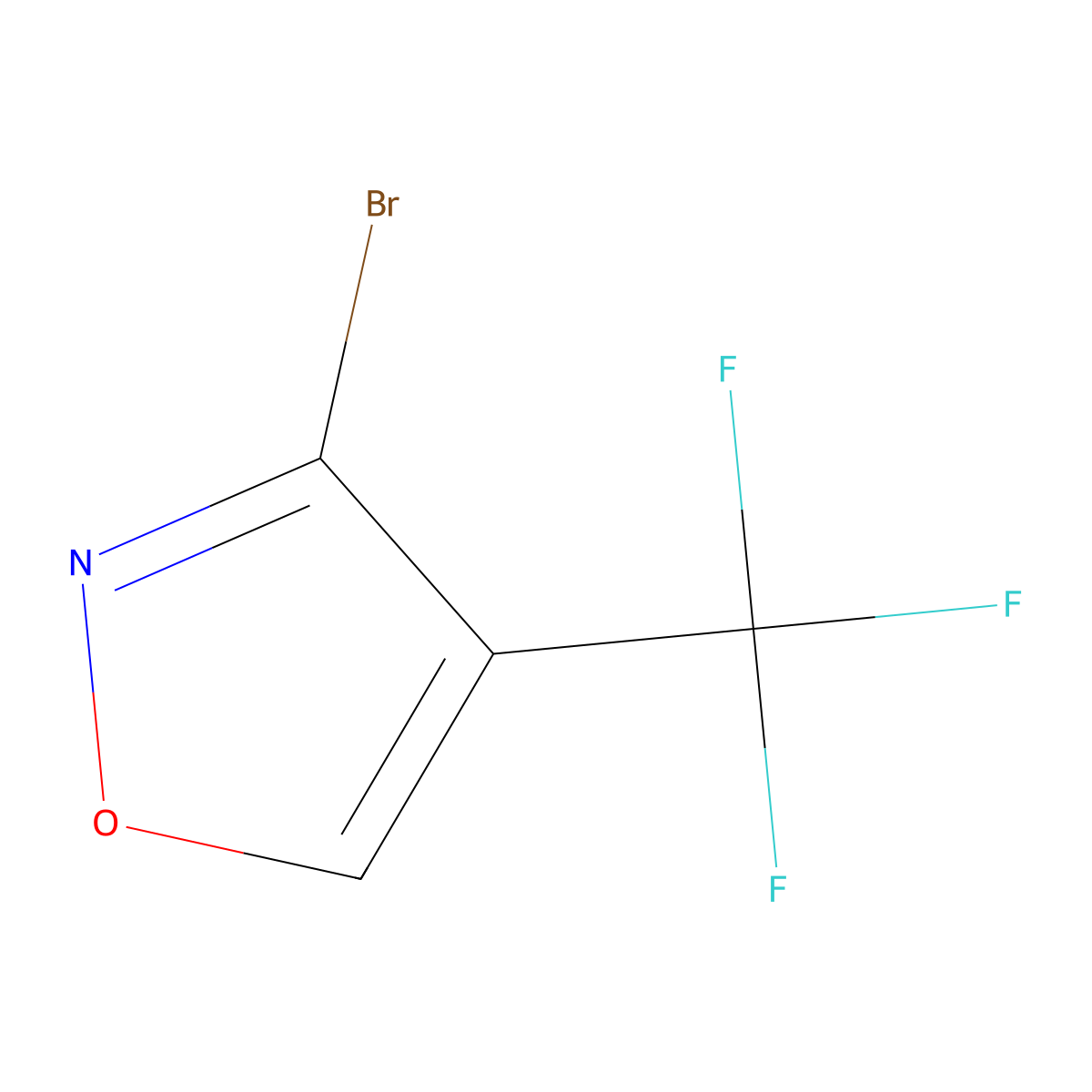 3-Bromo-4-trifluoromethyl-isoxazole molecular structure, CAS 1824298-81-8