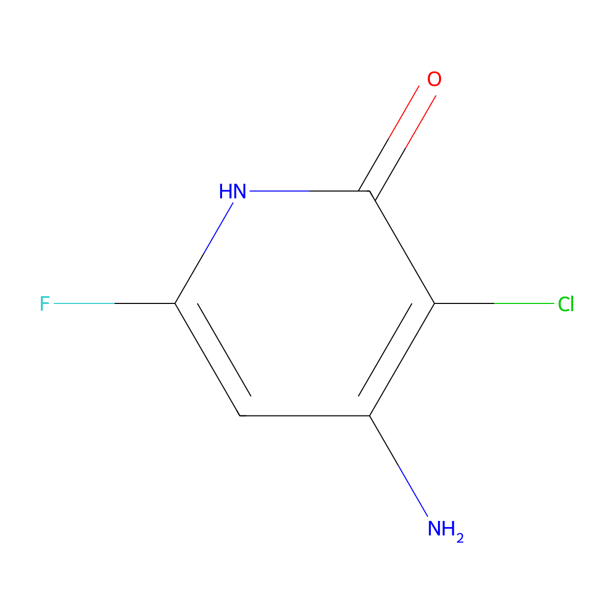 4-Amino-3-chloro-6-fluoropyridin-2-ol molecular structure, CAS 1824299-22-0