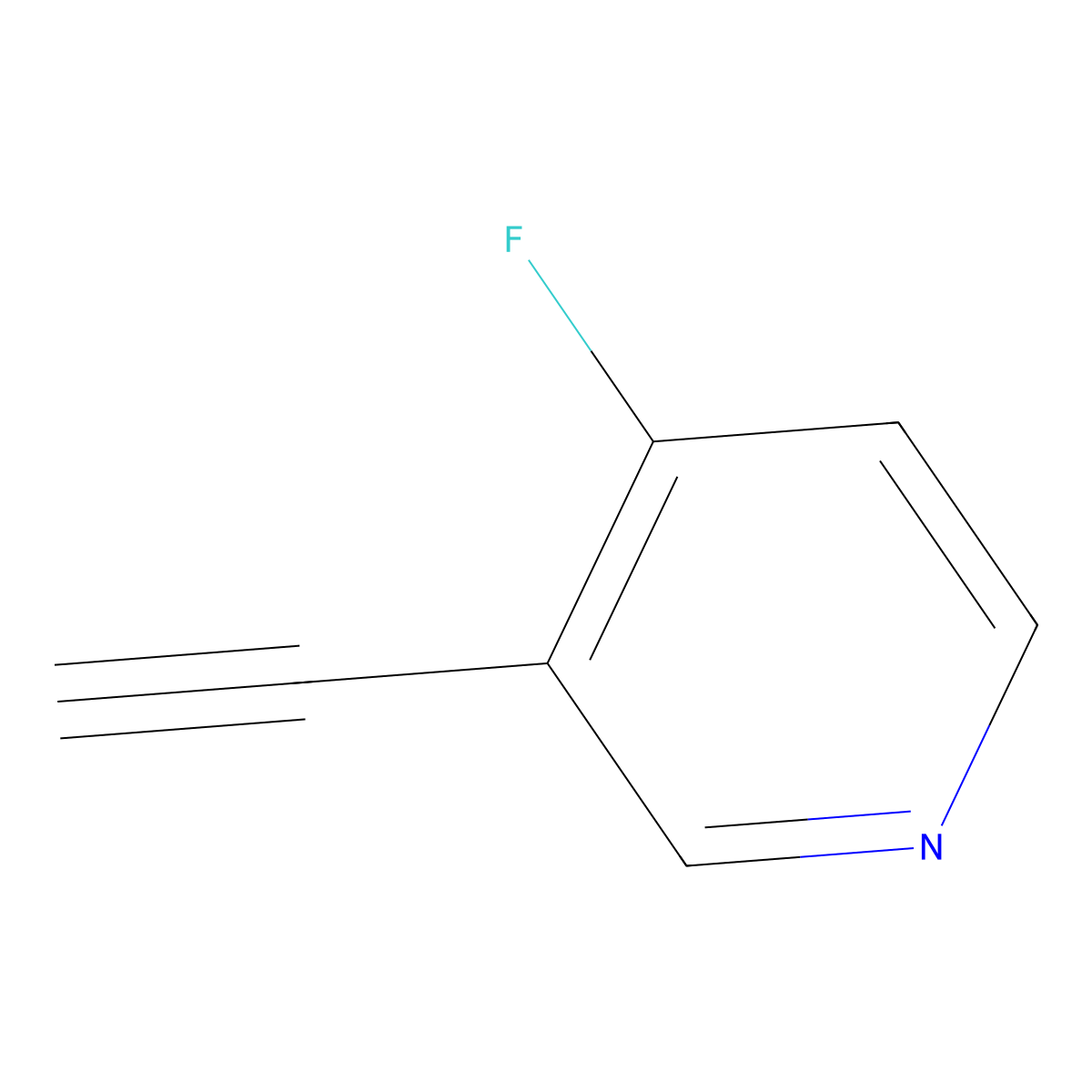 3-Ethynyl-4-fluoropyridine molecular structure, CAS 1824299-54-8