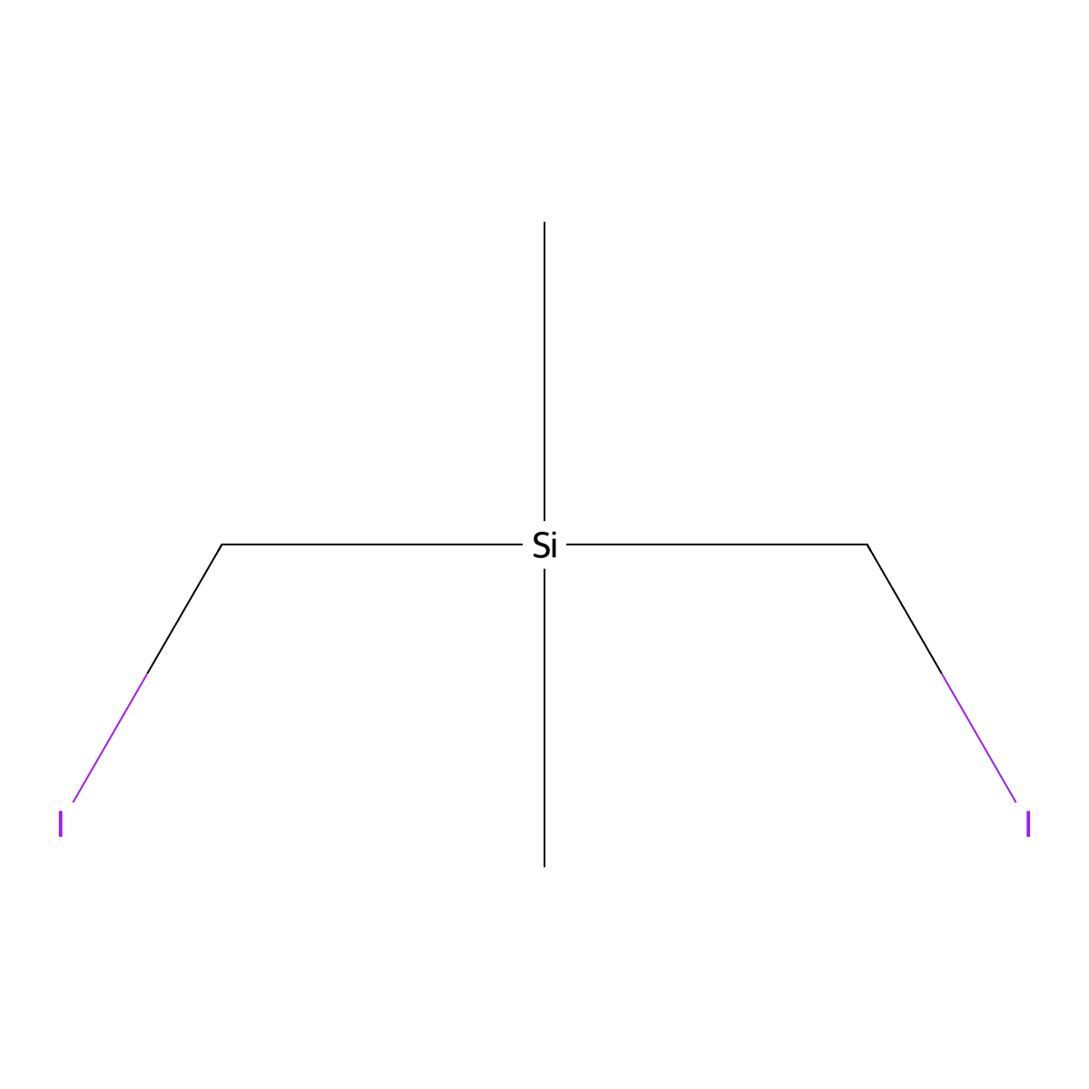 Bis(iodomethyl)dimethylsilane molecular structure, CAS 18243-15-7