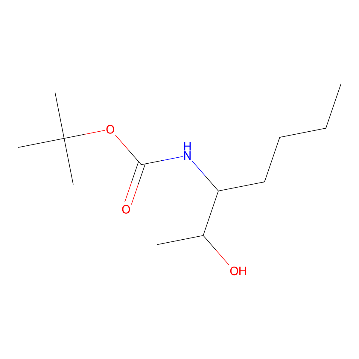 Tert-butyl n-(2-hydroxyheptan-3-yl)carbamate molecular structure, CAS 1824300-59-5