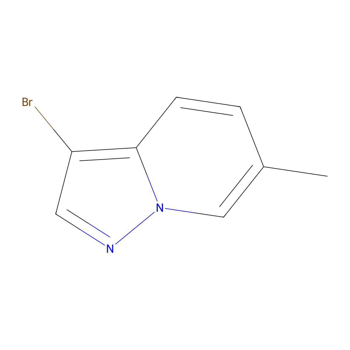 3-Bromo-6-methylpyrazolo(1,5-a)pyridine molecular structure, CAS 1824301-67-8