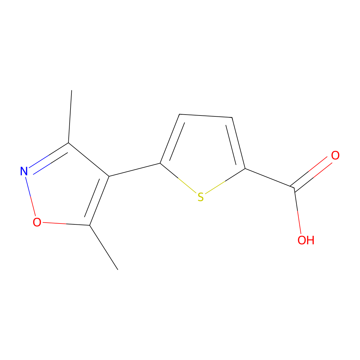 5-(Dimethyl-1,2-oxazol-4-YL)thiophene-2-carboxylic acid molecular structure, CAS 1824304-49-5
