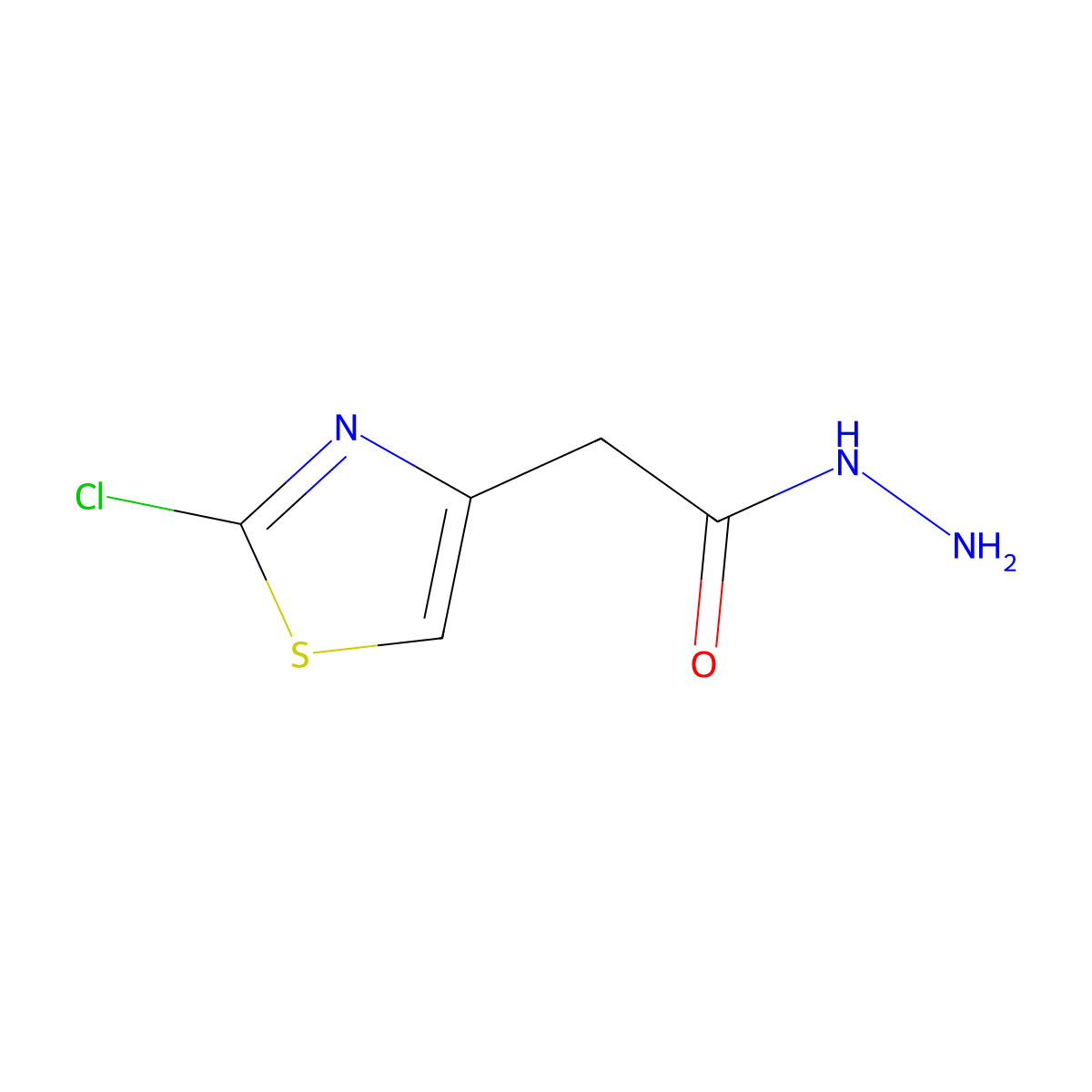 2-(2-Chloro-1,3-thiazol-4-yl)acetohydrazide molecular structure, CAS 1824305-69-2