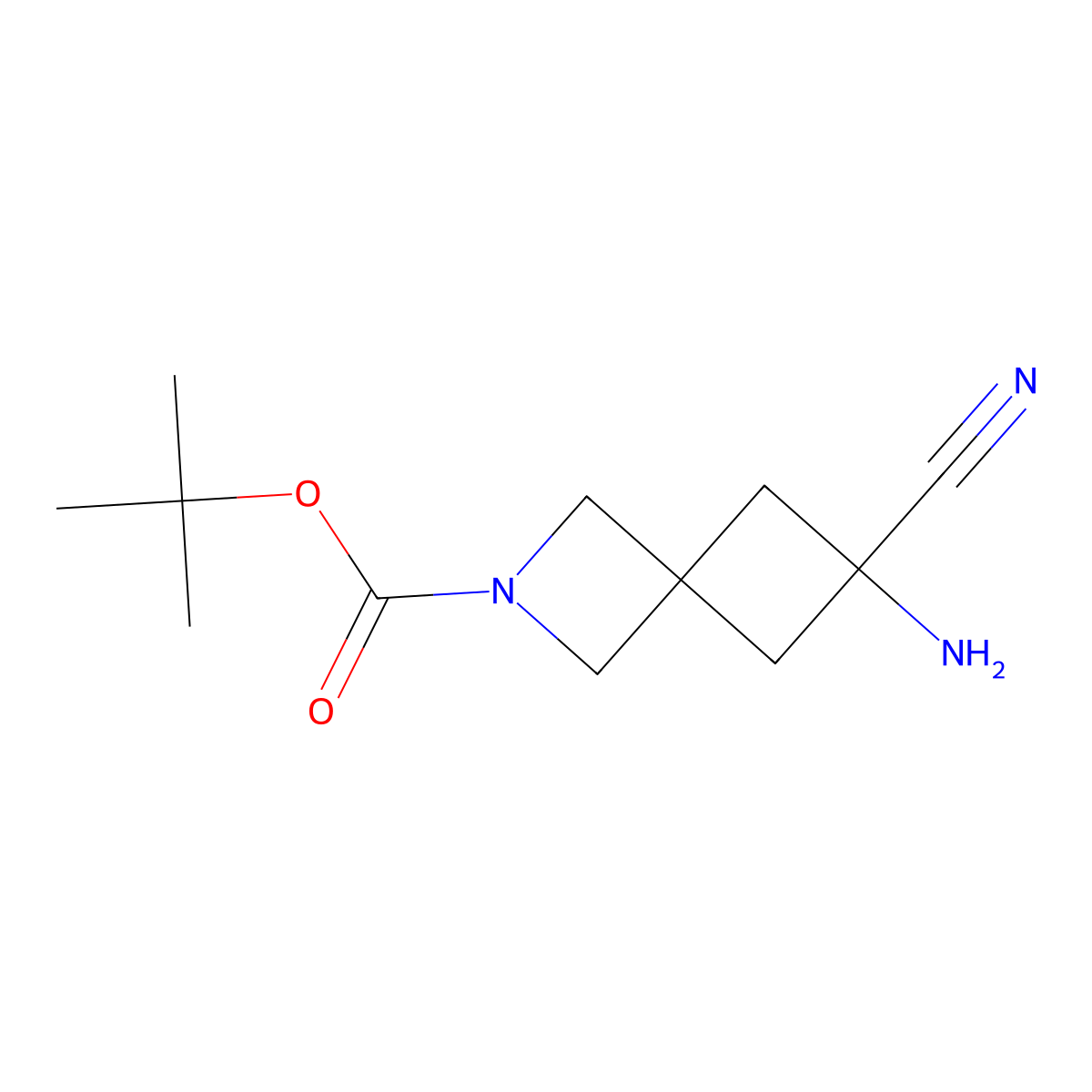 tert-Butyl 6-amino-6-cyano-2-azaspiro[3.3]heptane-2-carboxylate molecular structure, CAS 1824306-03-7
