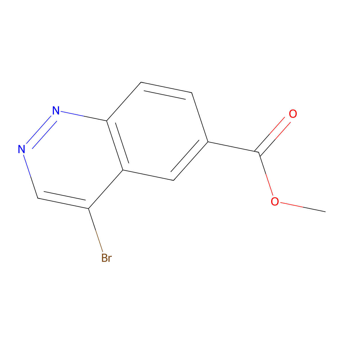 Methyl 4-bromocinnoline-6-carboxylate molecular structure, CAS 1824306-44-6