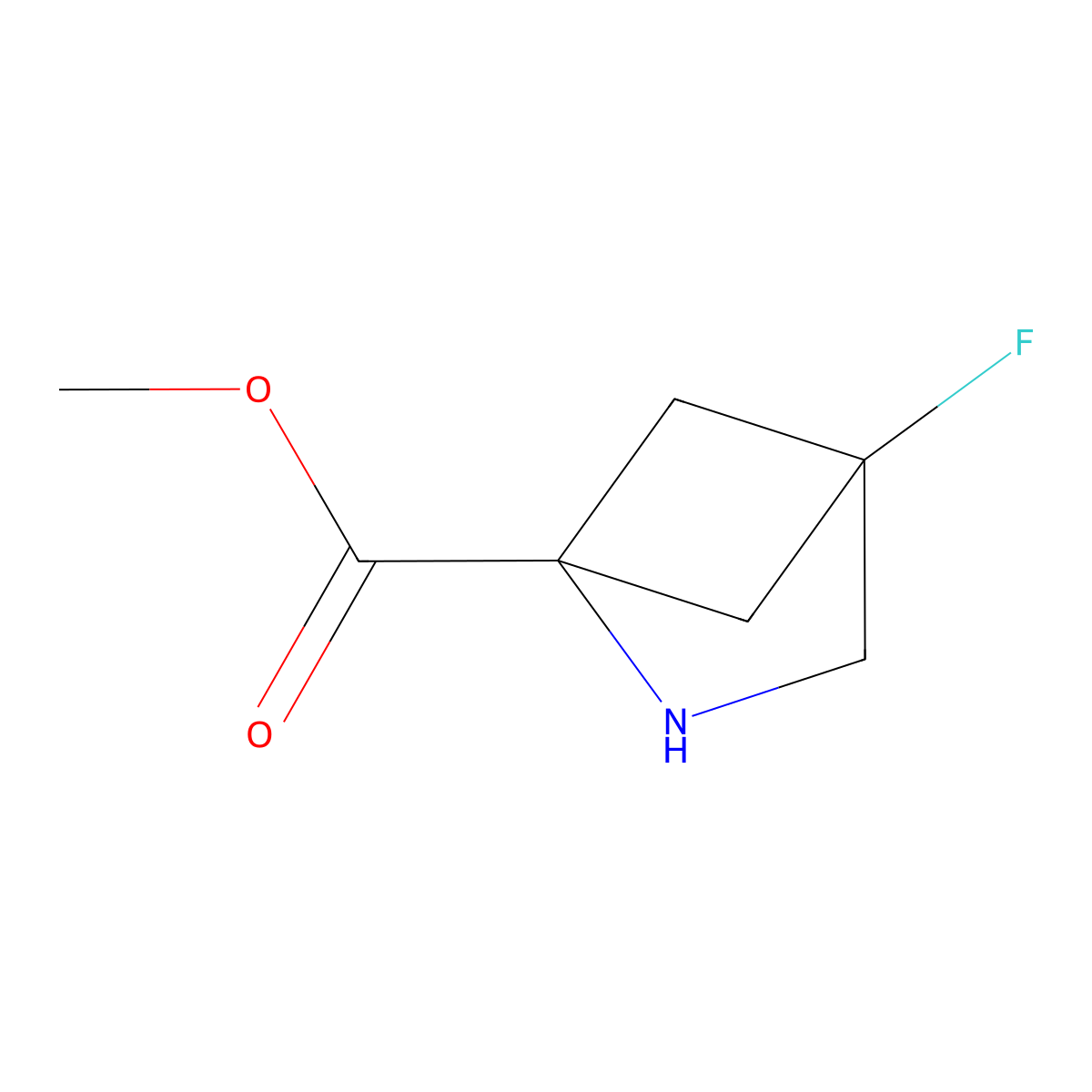 Methyl 4-fluoro-2-azabicyclo[2.1.1]hexane-1-carboxylate molecular structure, CAS 1824313-56-5