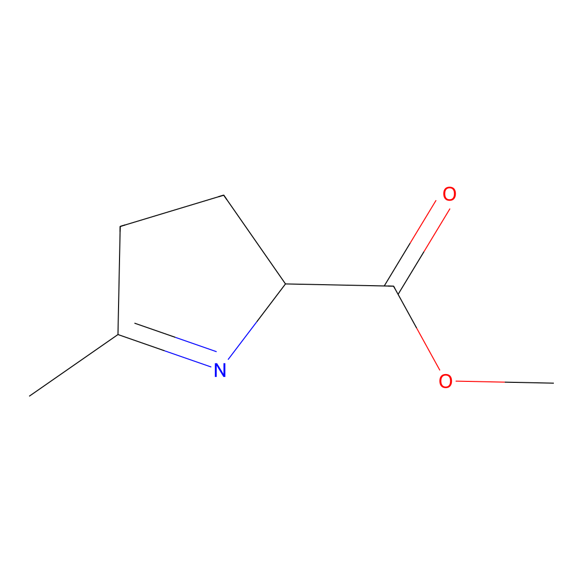 methyl 5-methyl-3,4-dihydro-2H-pyrrole-2-carboxylate molecular structure, CAS 1824313-86-1