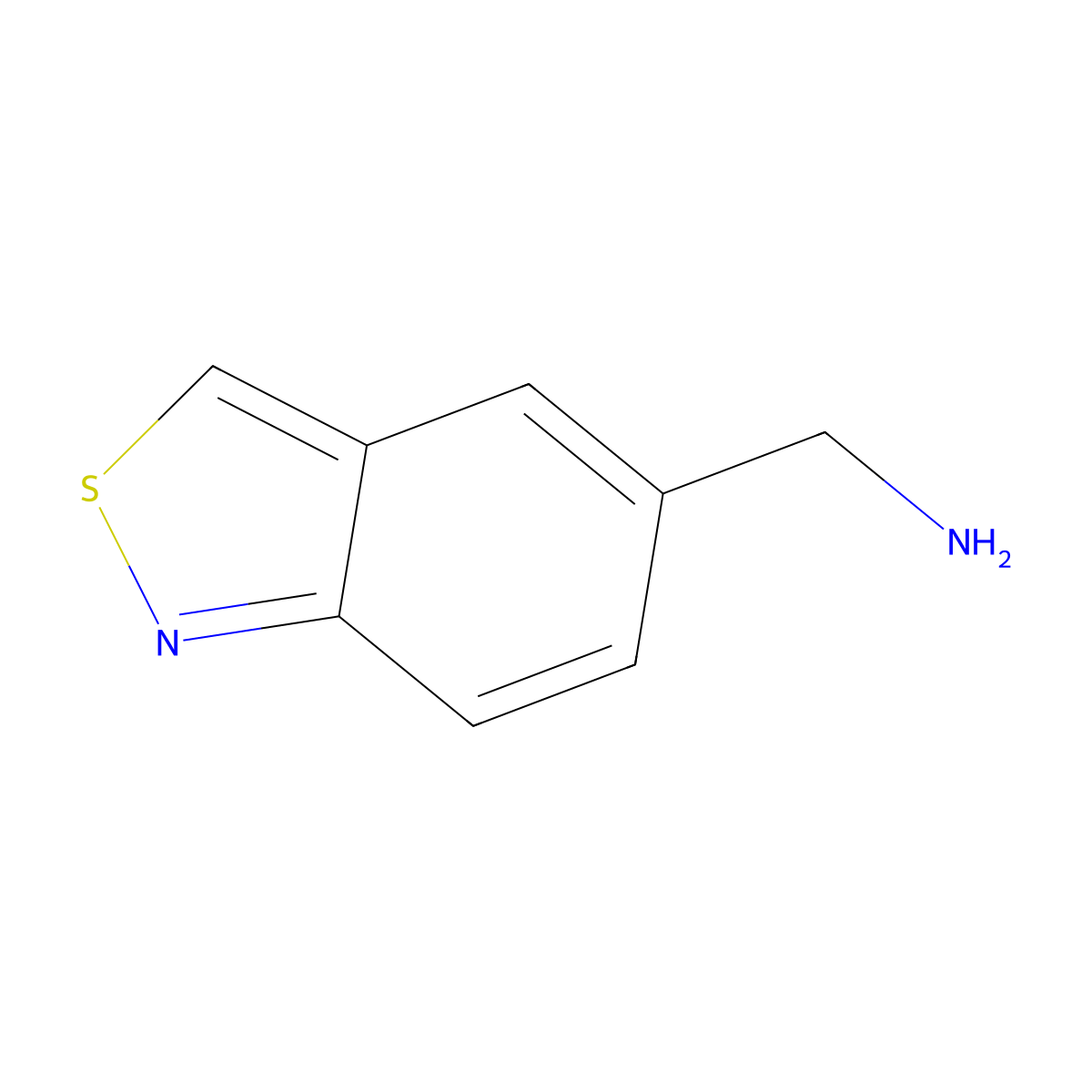 Benzo[c]isothiazol-5-ylmethanamine molecular structure, CAS 1824314-14-8