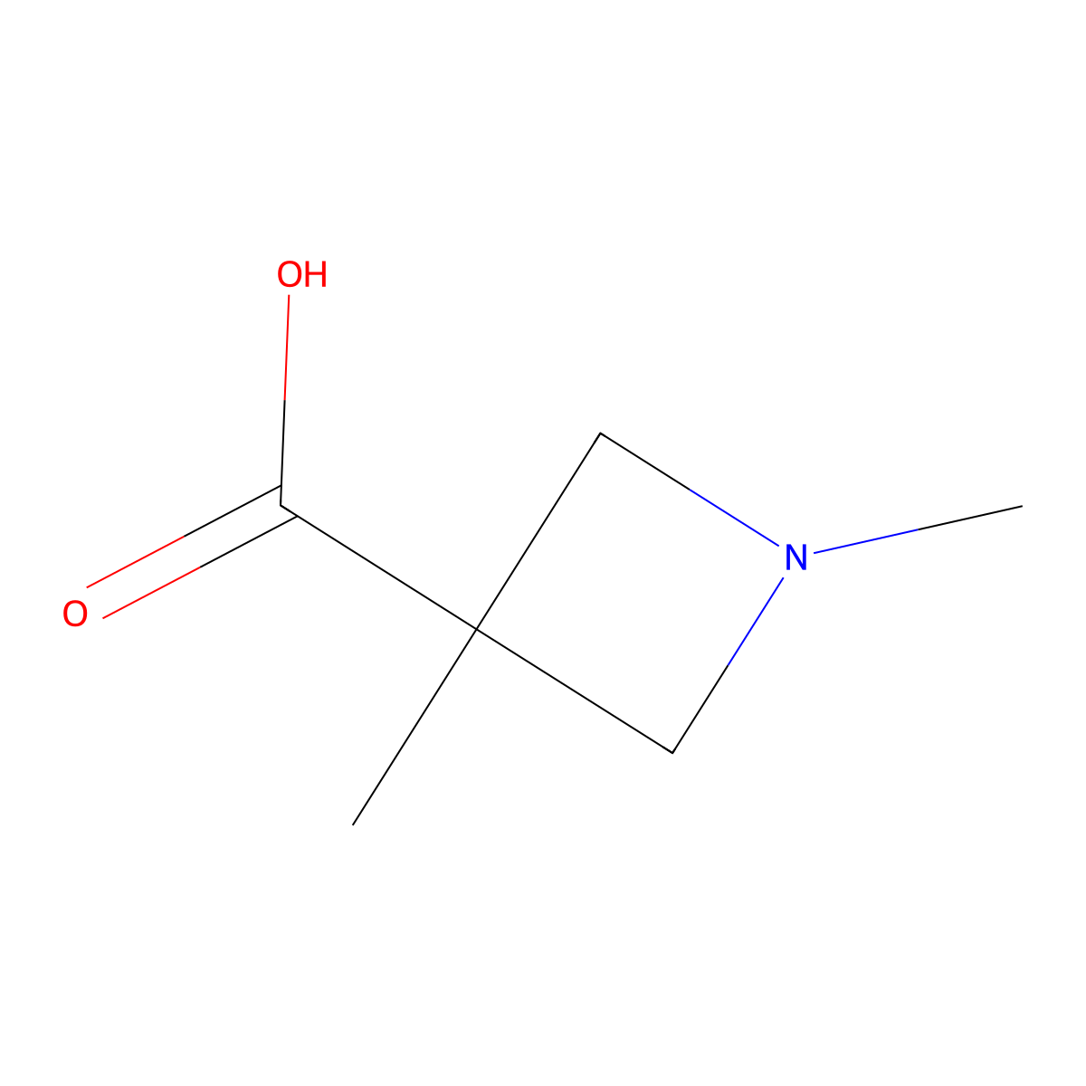 1,3-Dimethyl-3-azetidinecarboxylic acid molecular structure, CAS 1824314-61-5