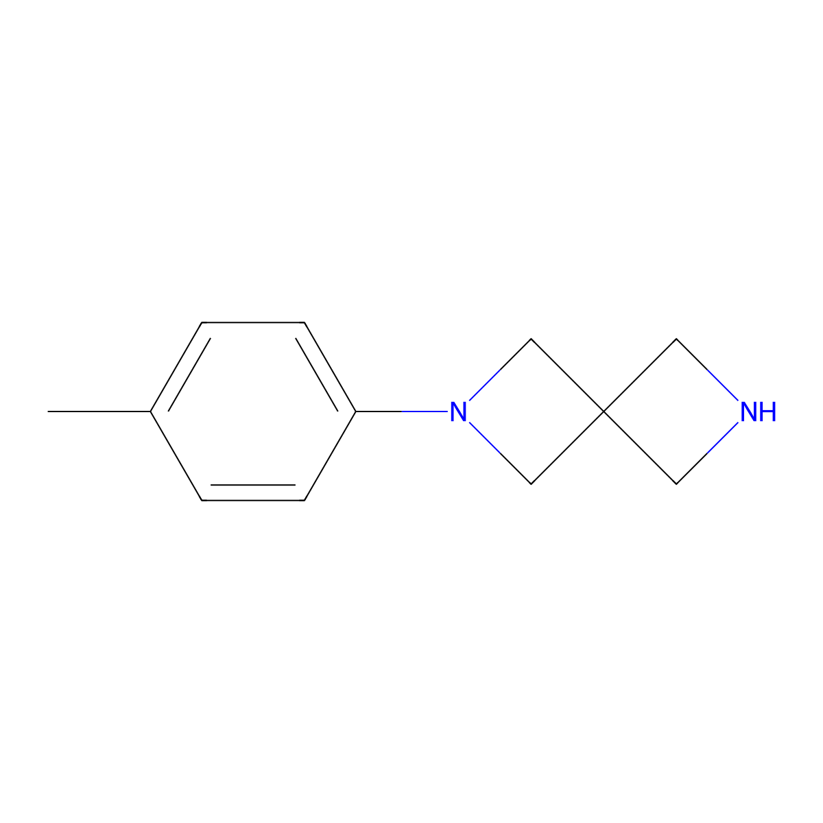 2-(4-Methylphenyl)-2,6-diazaspiro[3.3]heptane molecular structure, CAS 1824314-75-1