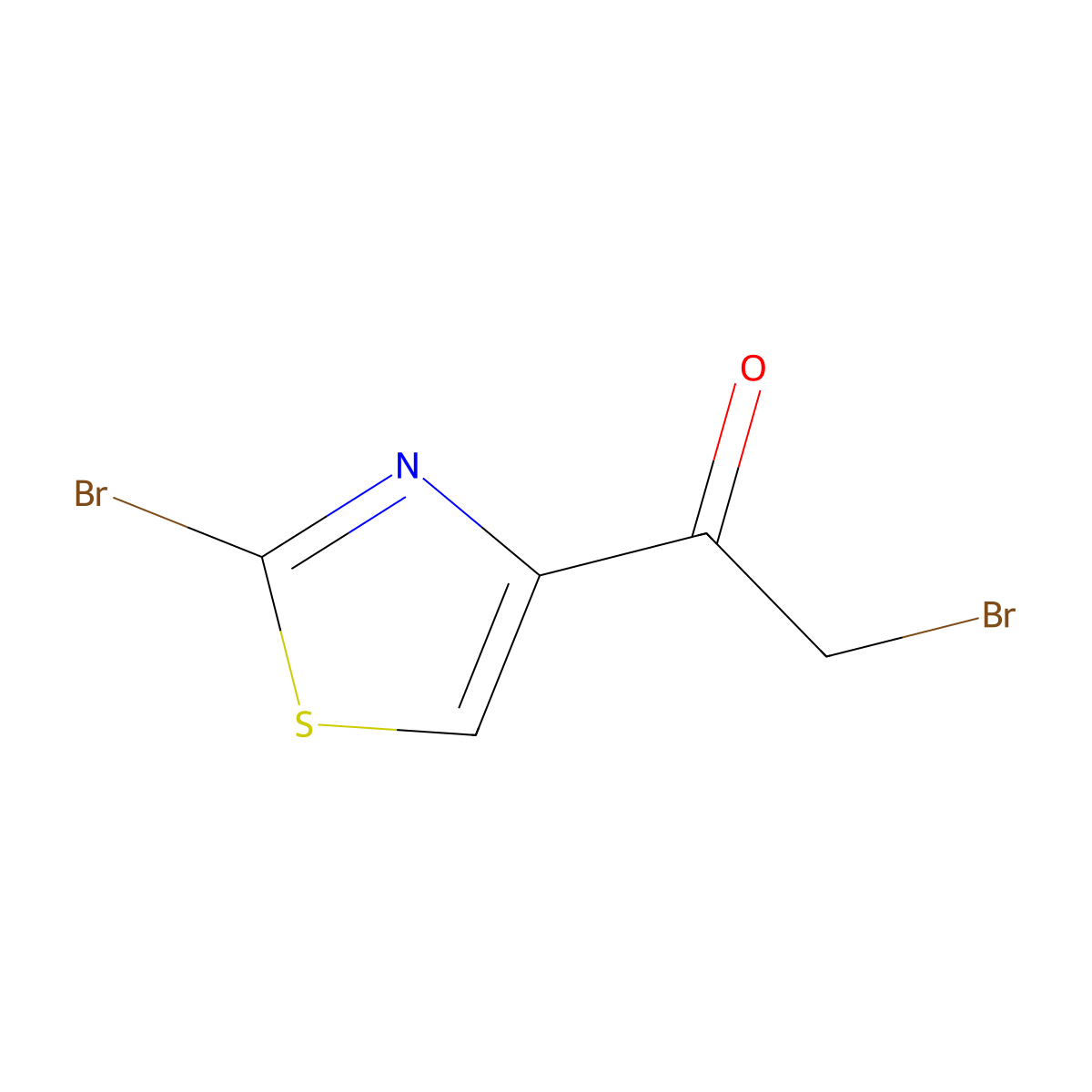 2-Bromo-1-(2-bromo-1,3-thiazol-4-yl)ethan-1-one molecular structure, CAS 1824314-86-4