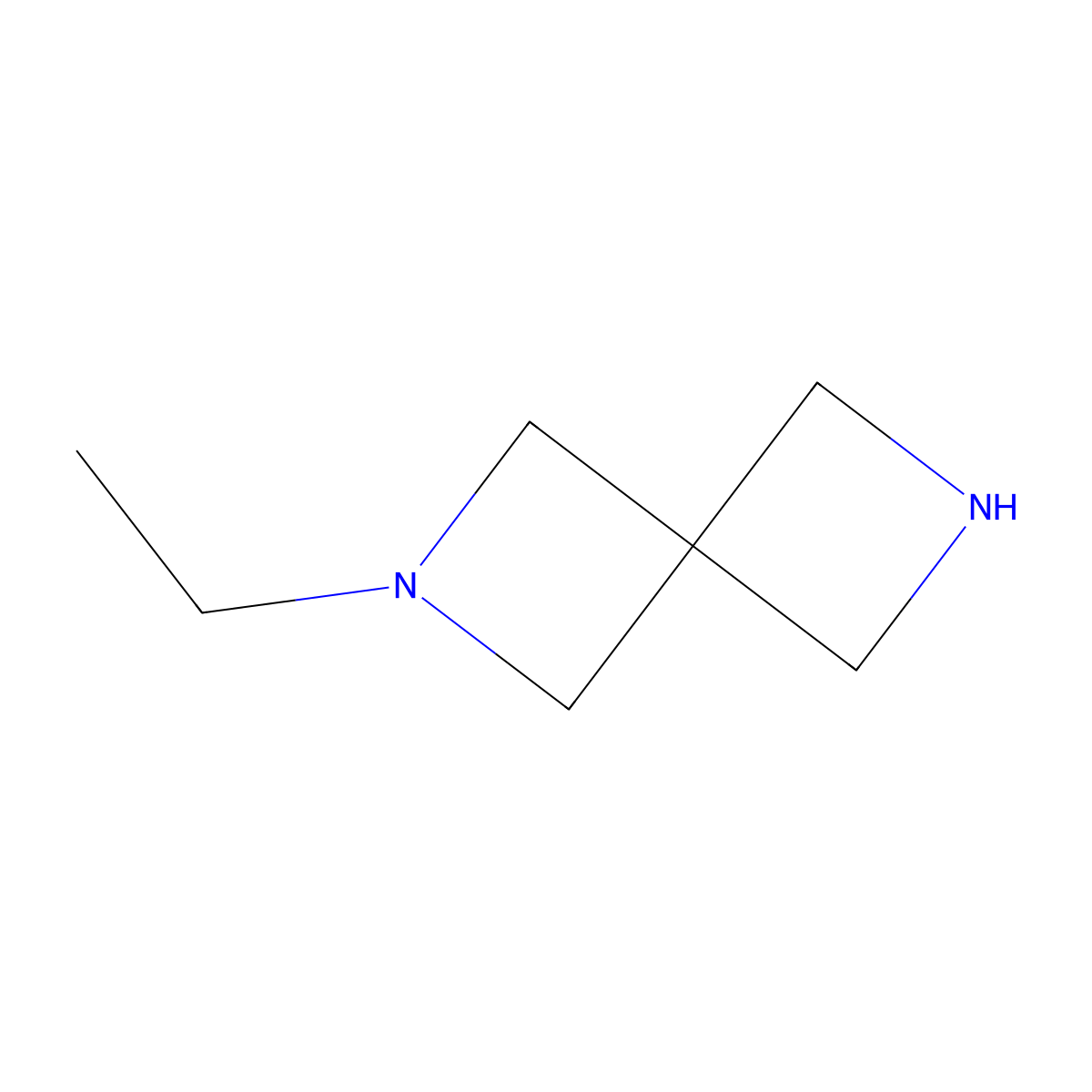 2-Ethyl-2,6-diazaspiro[3.3]heptane molecular structure, CAS 1824315-23-2