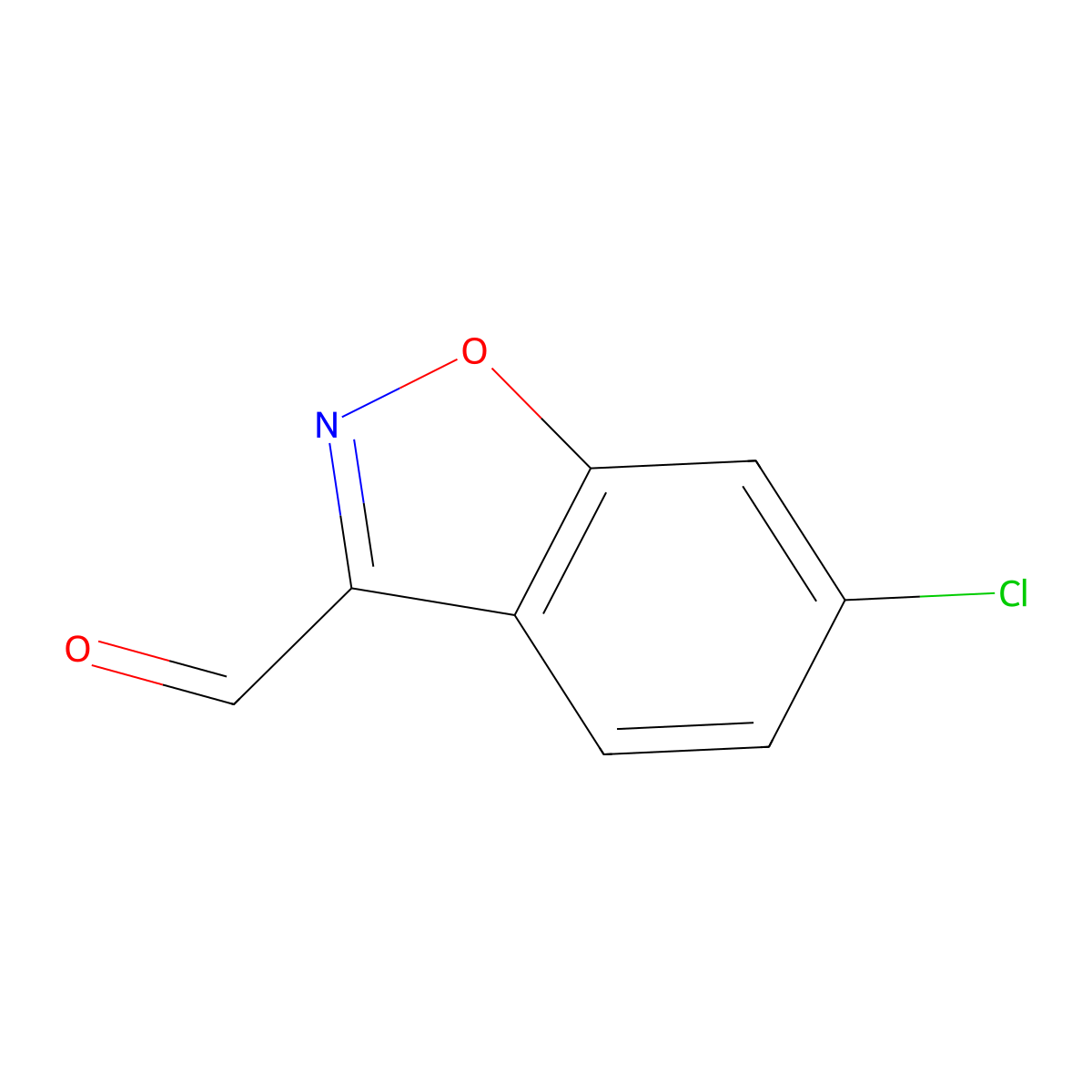6-Chlorobenzo[D]isoxazole-3-carbaldehyde molecular structure, CAS 1824320-93-5