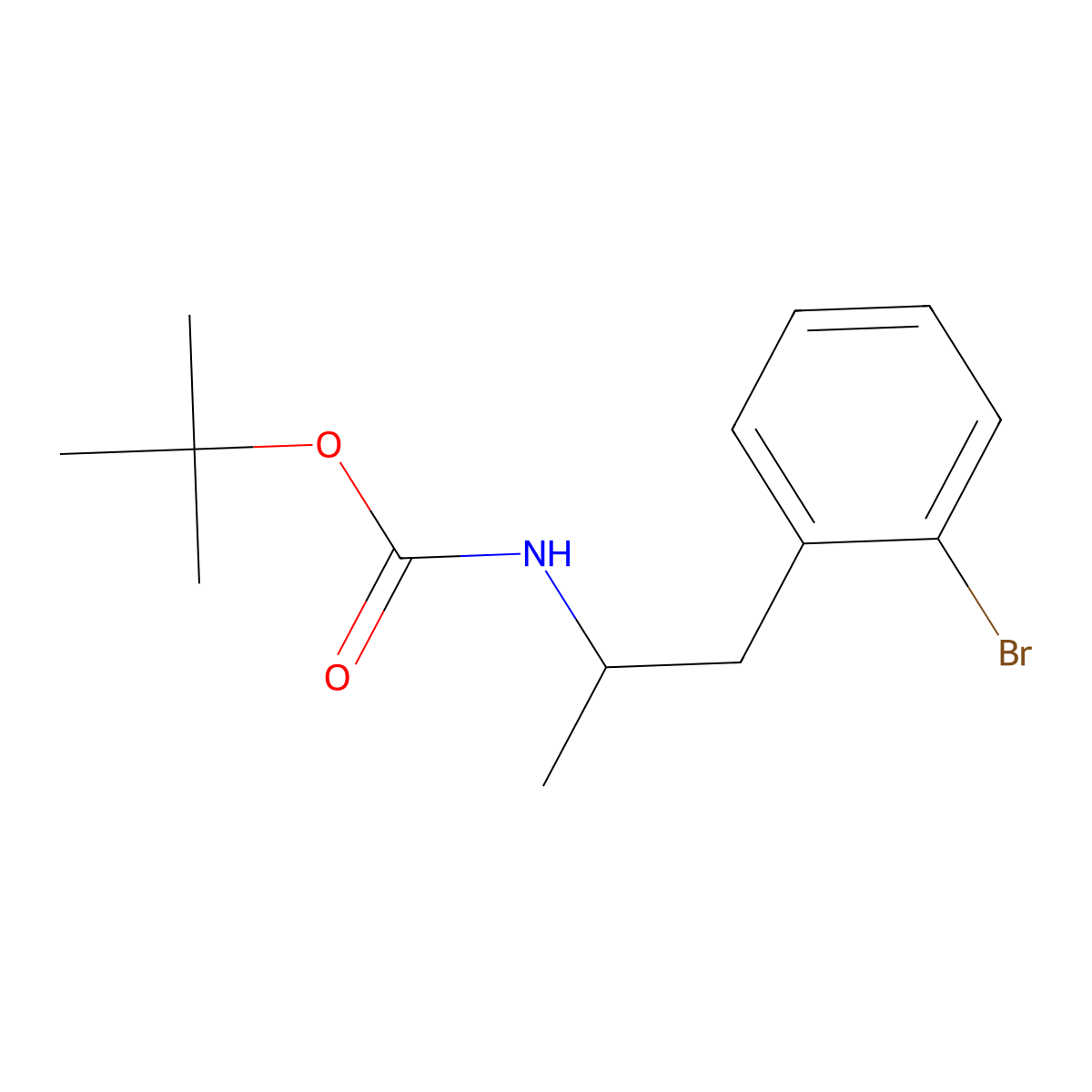 tert-butyl N-[1-(2-bromophenyl)propan-2-yl]carbamate molecular structure, CAS 1824321-99-4