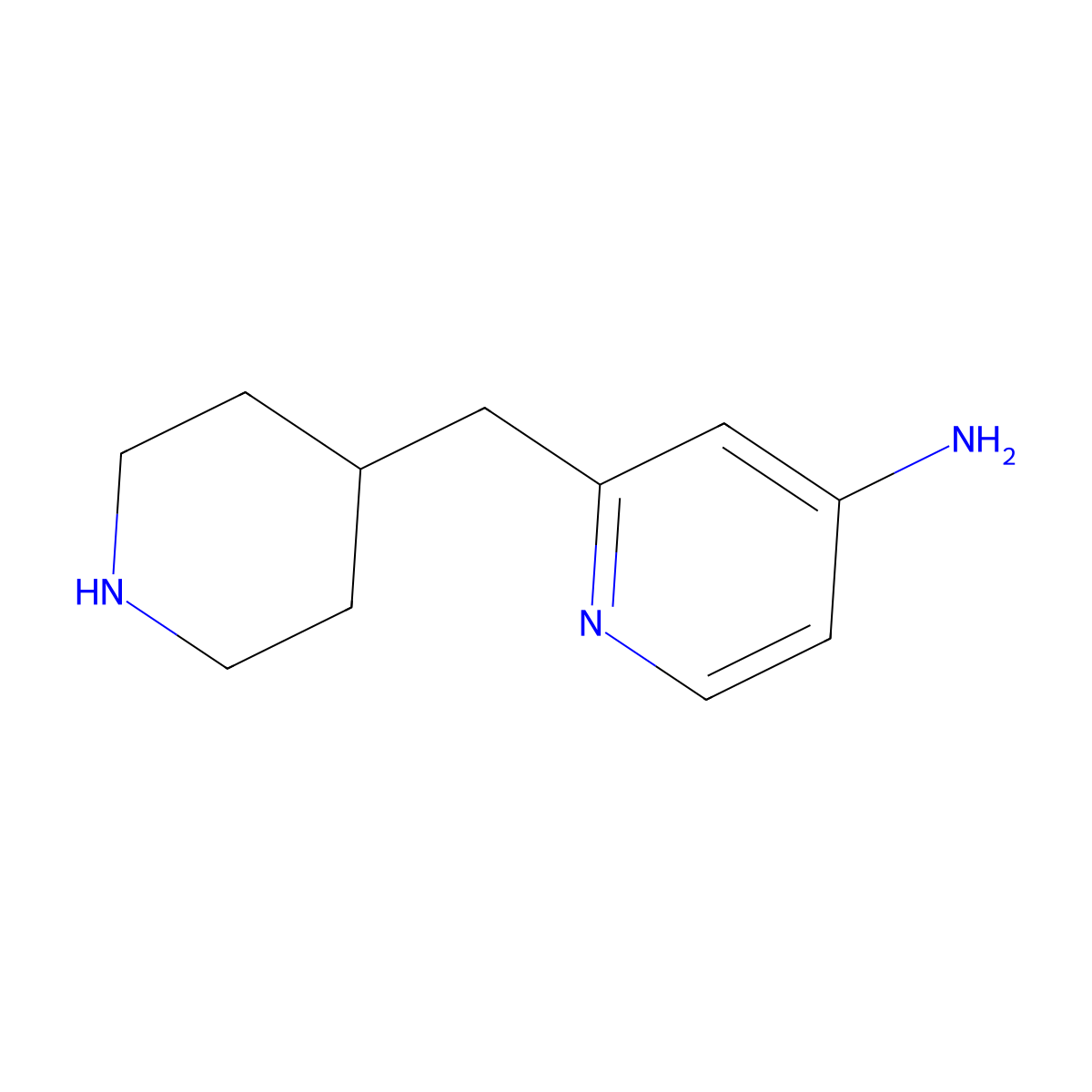 2-[(Piperidin-4-yl)methyl]pyridin-4-amine molecular structure, CAS 1824322-74-8
