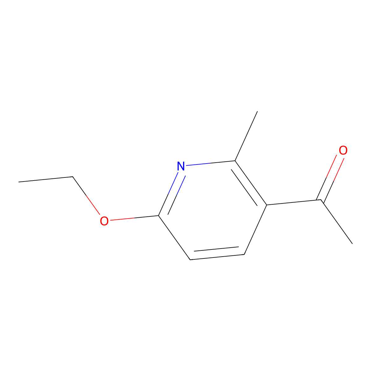 1-(6-Ethoxy-2-methyl-3-pyridinyl)ethanone molecular structure, CAS 1824322-85-1