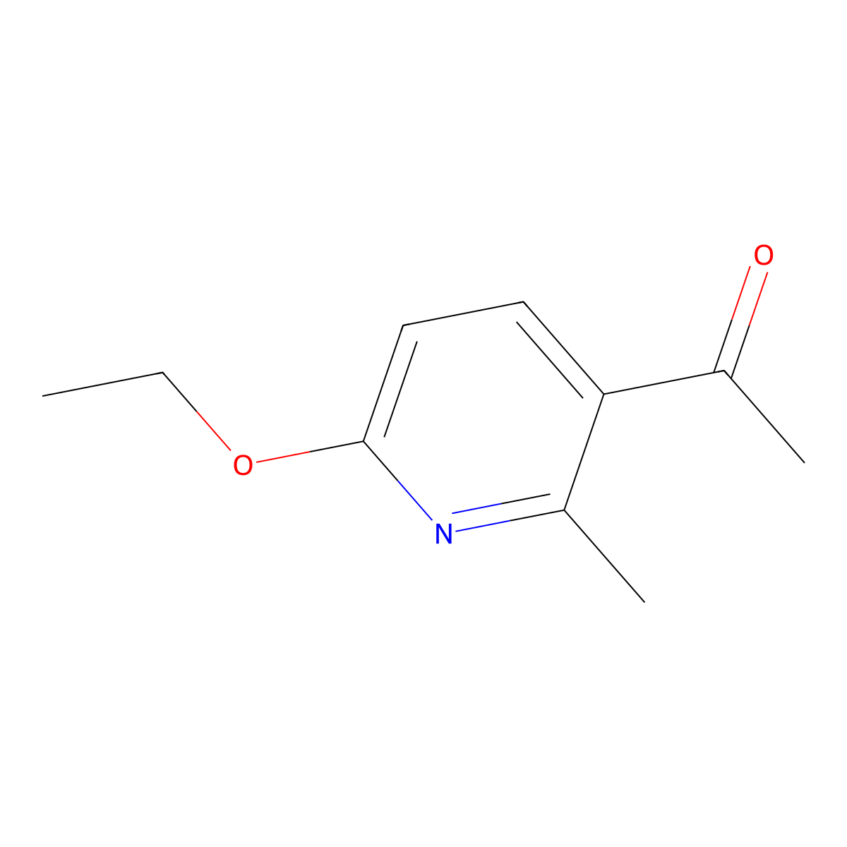 1-(6-Ethoxy-2-methyl-3-pyridinyl)ethanone molecular structure, CAS 1824322-85-1