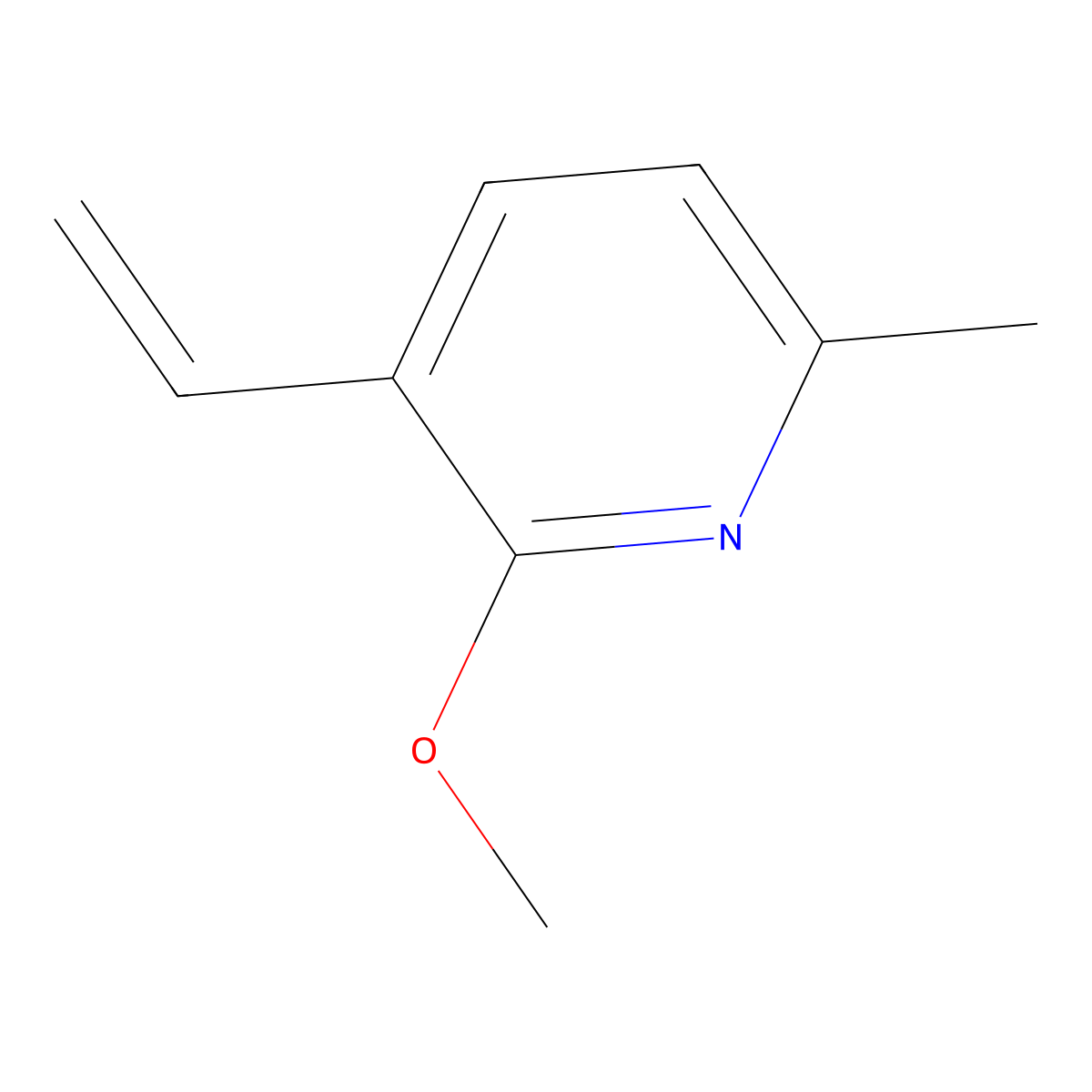 2-Methoxy-6-methyl-3-vinylpyridine molecular structure, CAS 1824324-13-1