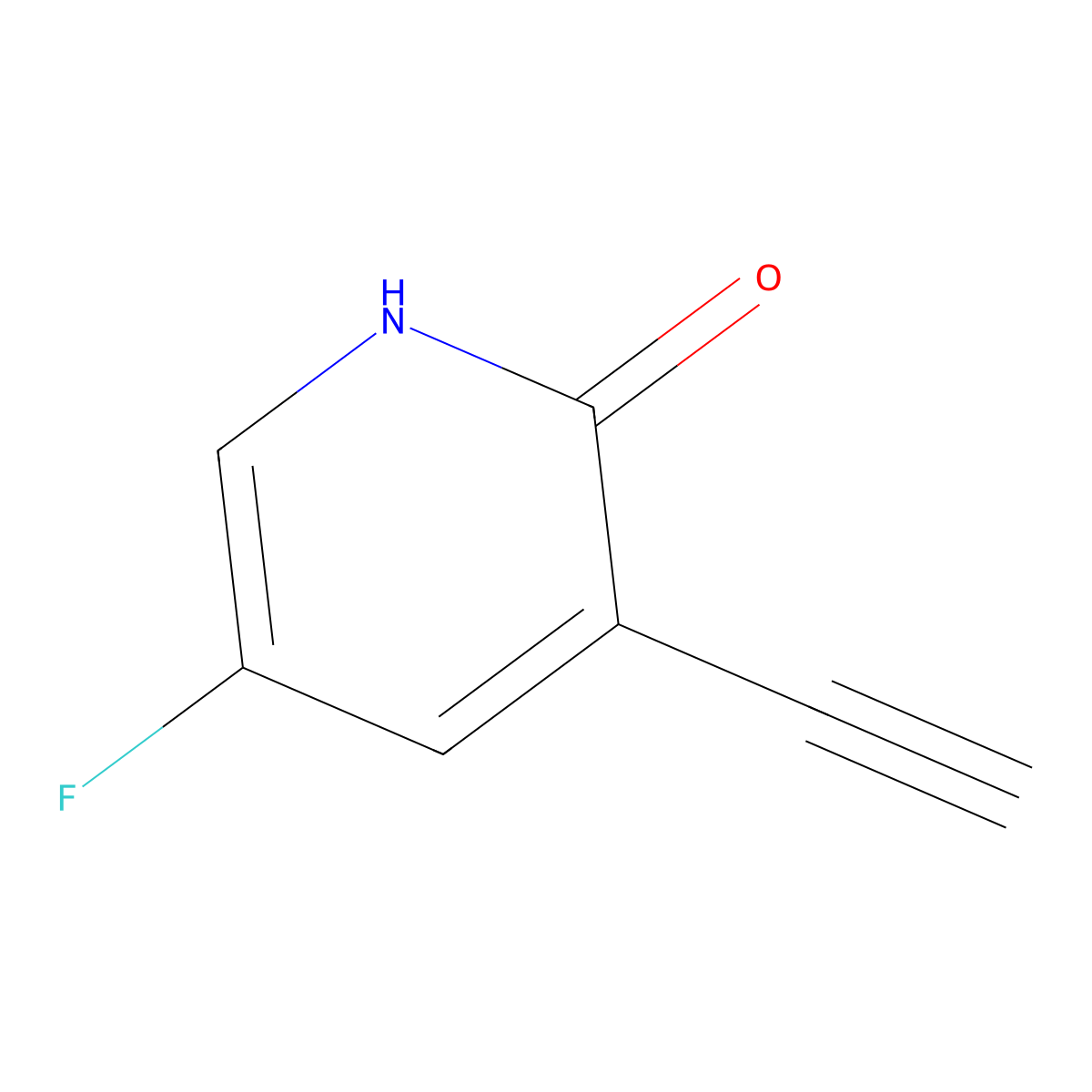 3-Ethynyl-5-fluoropyridin-2-ol molecular structure, CAS 1824326-72-8
